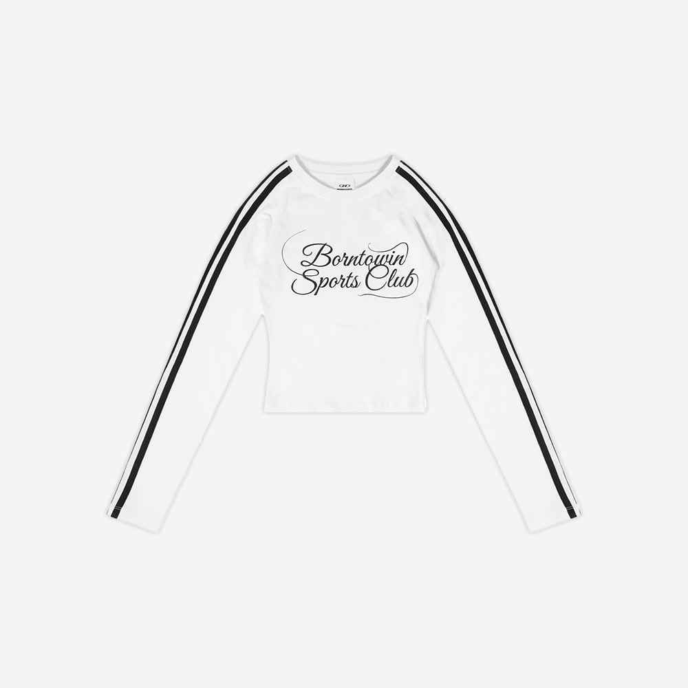 본투윈 트랙 라인 래글런 롱슬리브 화이트(BORN TO WIN Track Line Raglan Longsleeve White) - 2