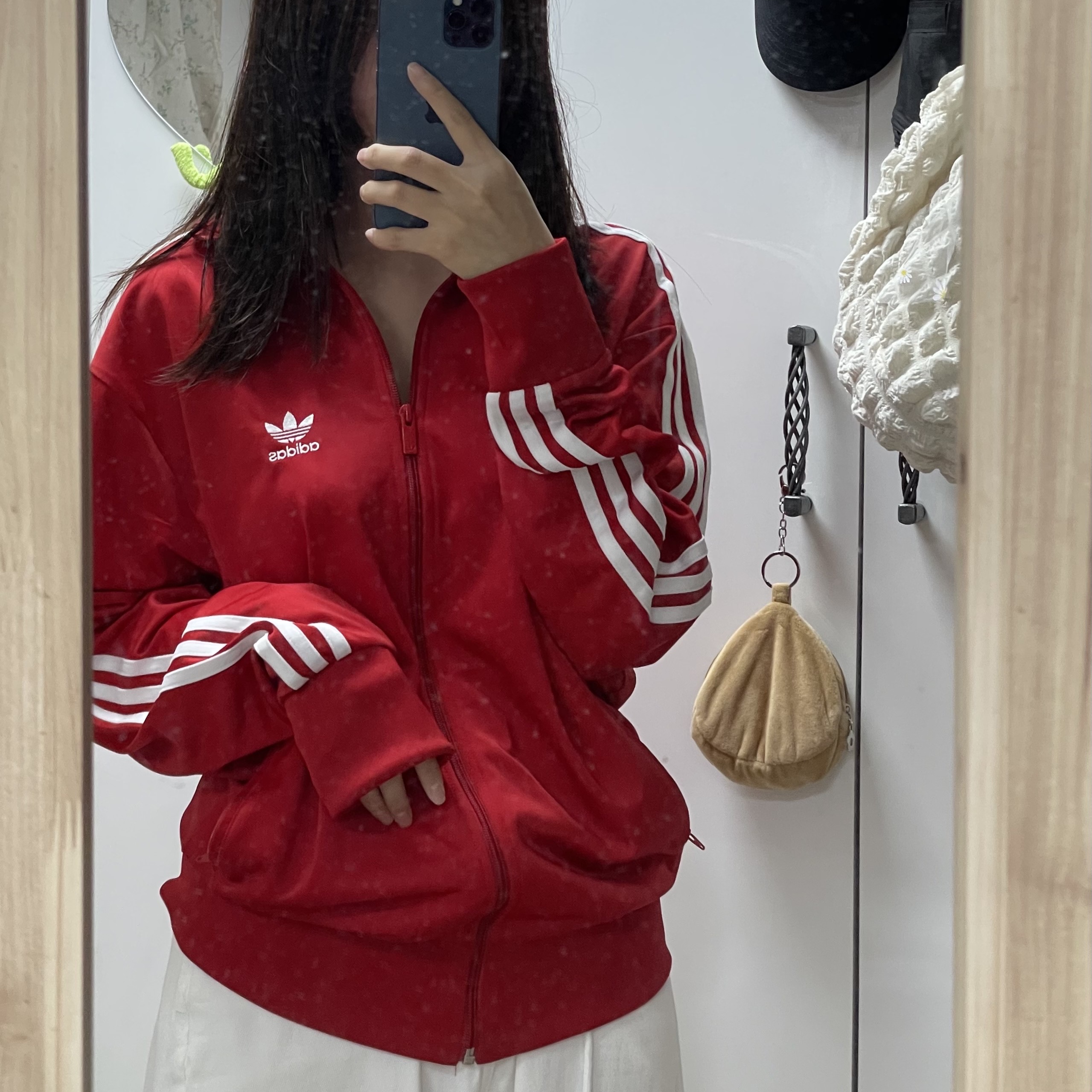 Adidas Adicolor Classics Firebird Track Better Scarlet - US Sizing 착용 스타일 - 2
