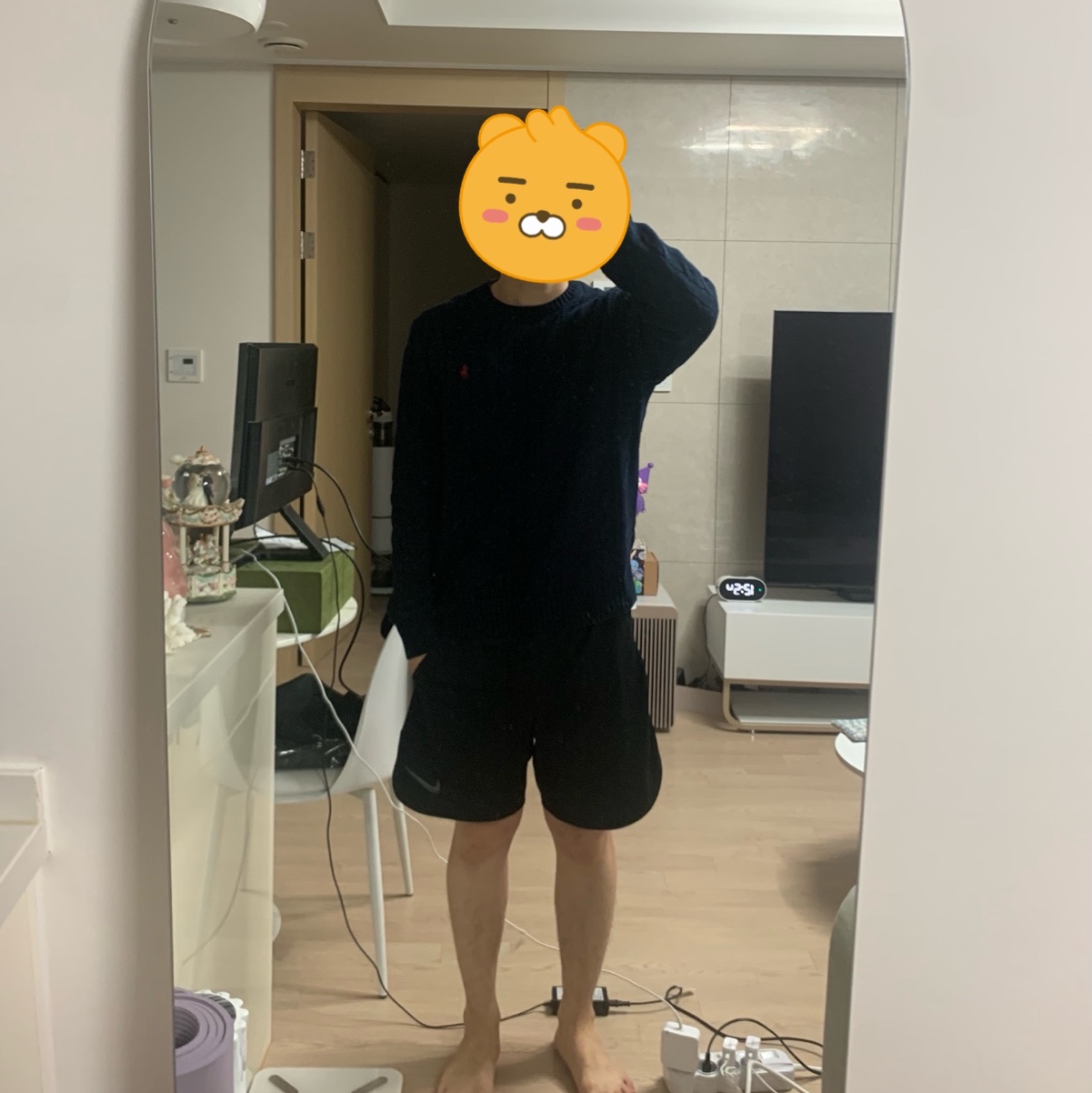 [30%적립] Polo Ralph Lauren Cable Knit Wool Cashmerer Sweater Hunter Navy, [30%적립] Polo Ralph Lauren Cable Knit Cotton Sweater Hunter Navy 착용 스타일 - 1