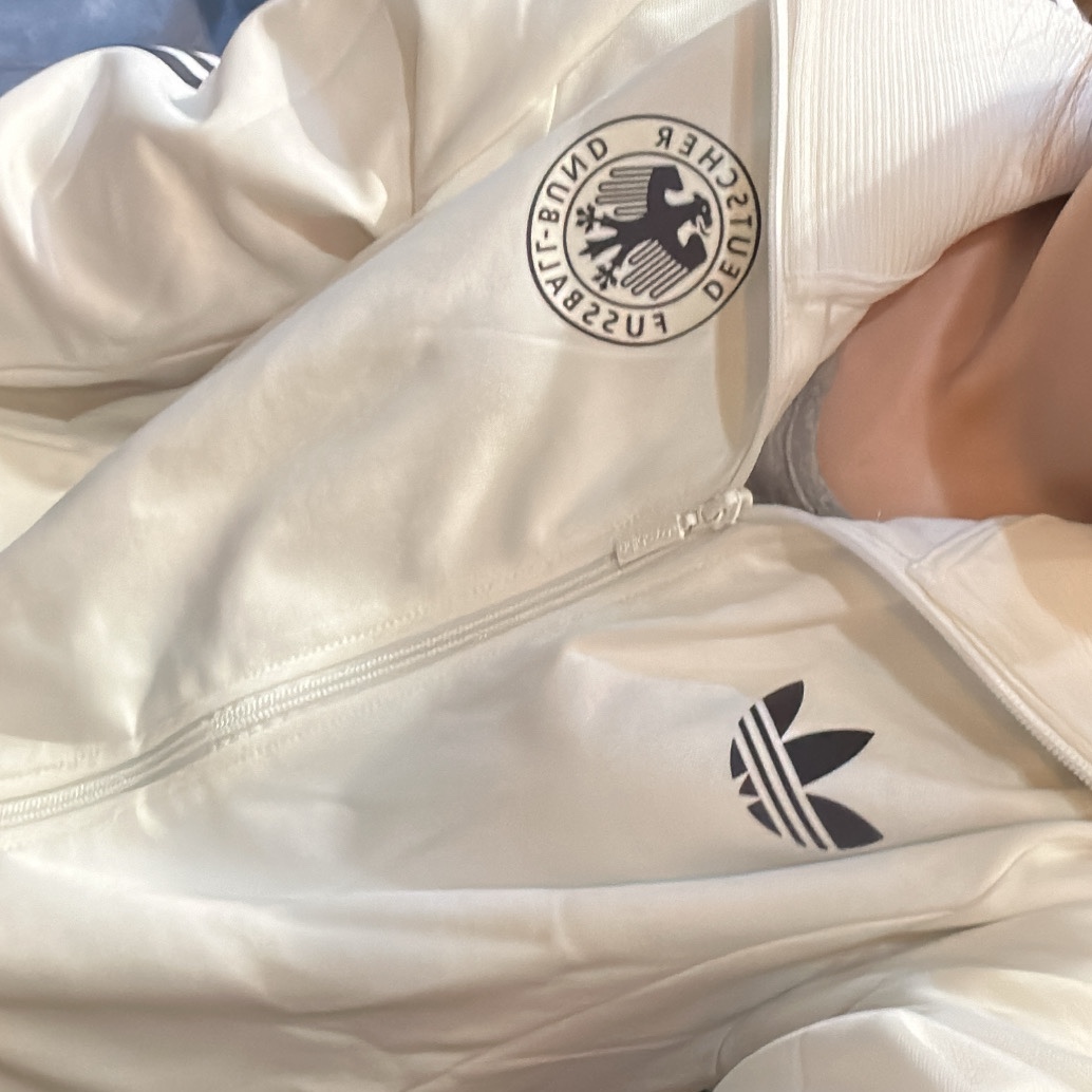 Adidas German Beckenbauer Track Top Off White - KR Sizing 착용 스타일 - 3