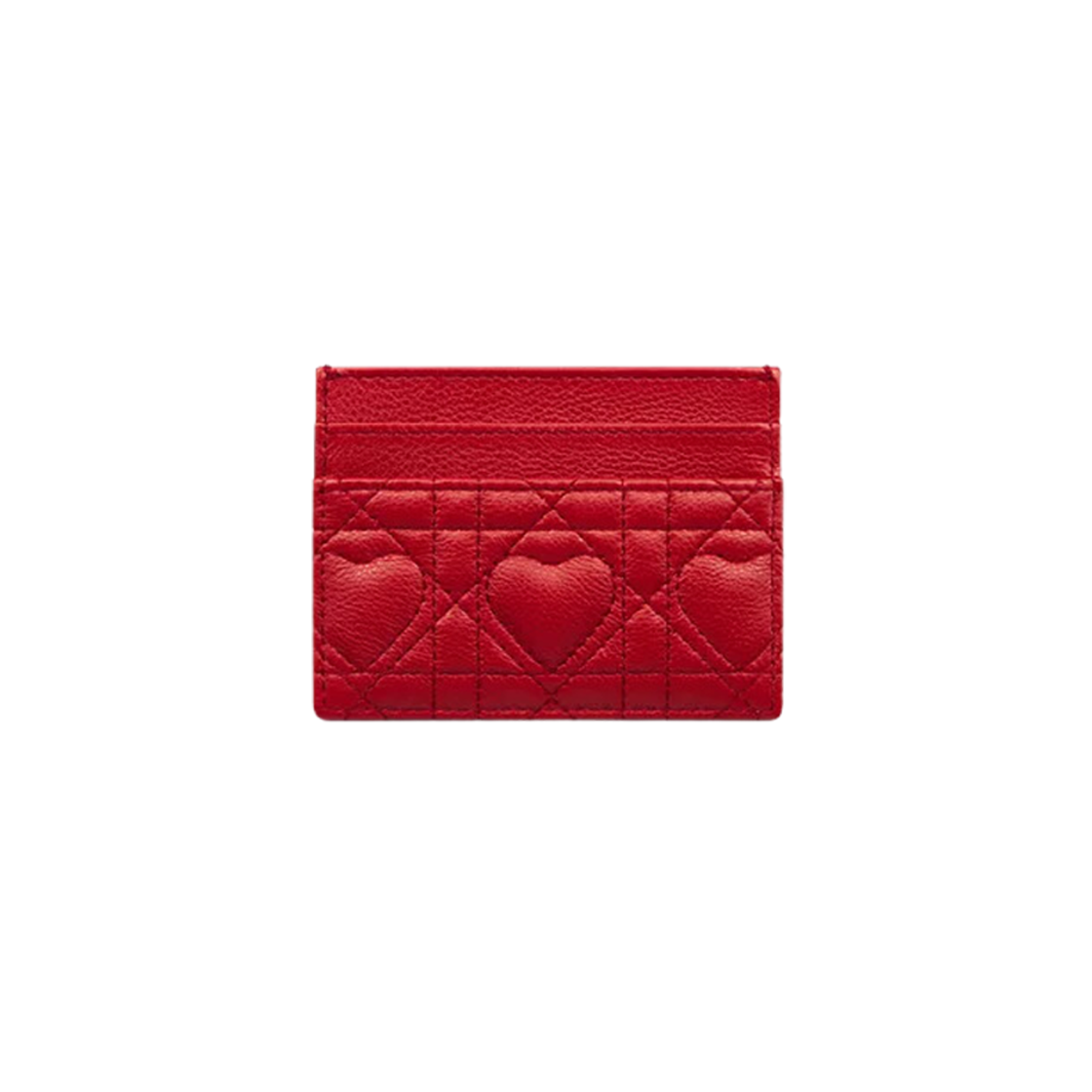 Dior Caro Five-Slot Card Holder Cannage Red Heart Motif 상세 이미지 2