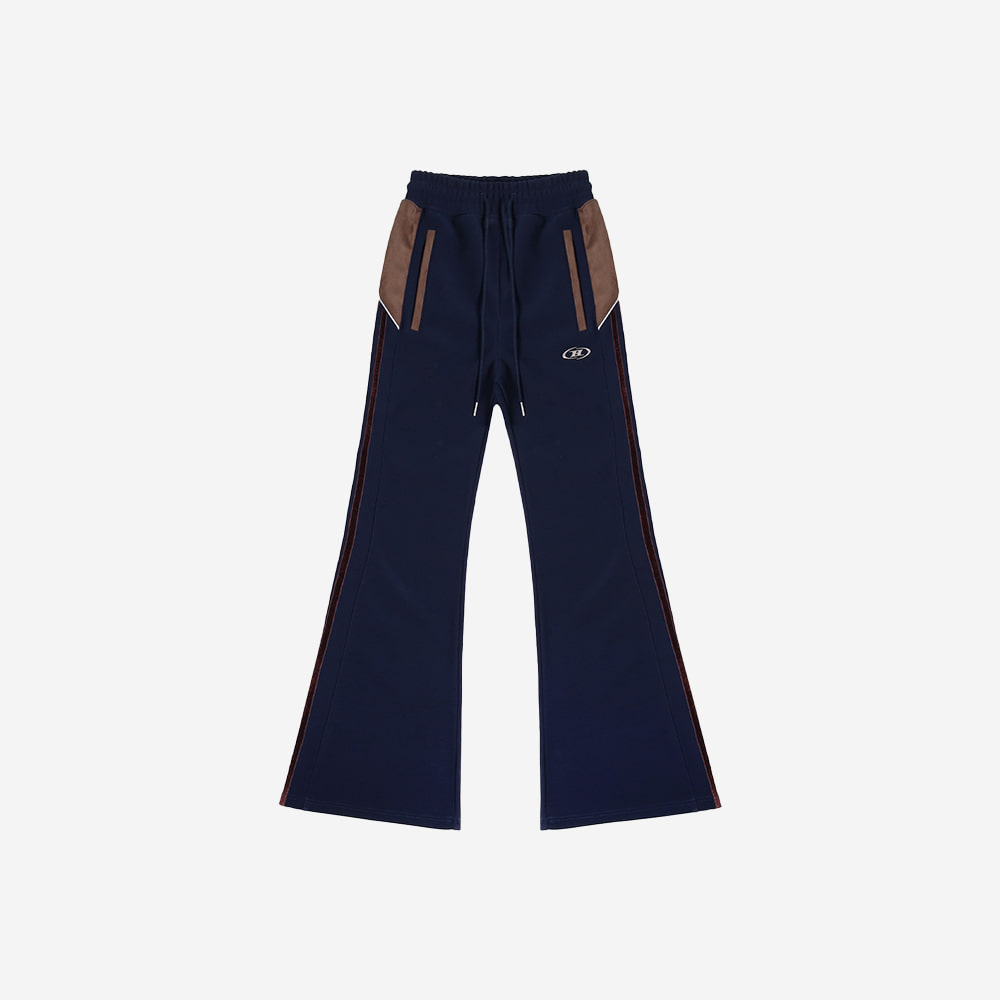 본투윈 스웨이드 실버 라인 저지 부츠컷 팬츠 네이비(BORN TO WIN Suede Silver Line Jersey Boots Cut Pants Navy) - 2