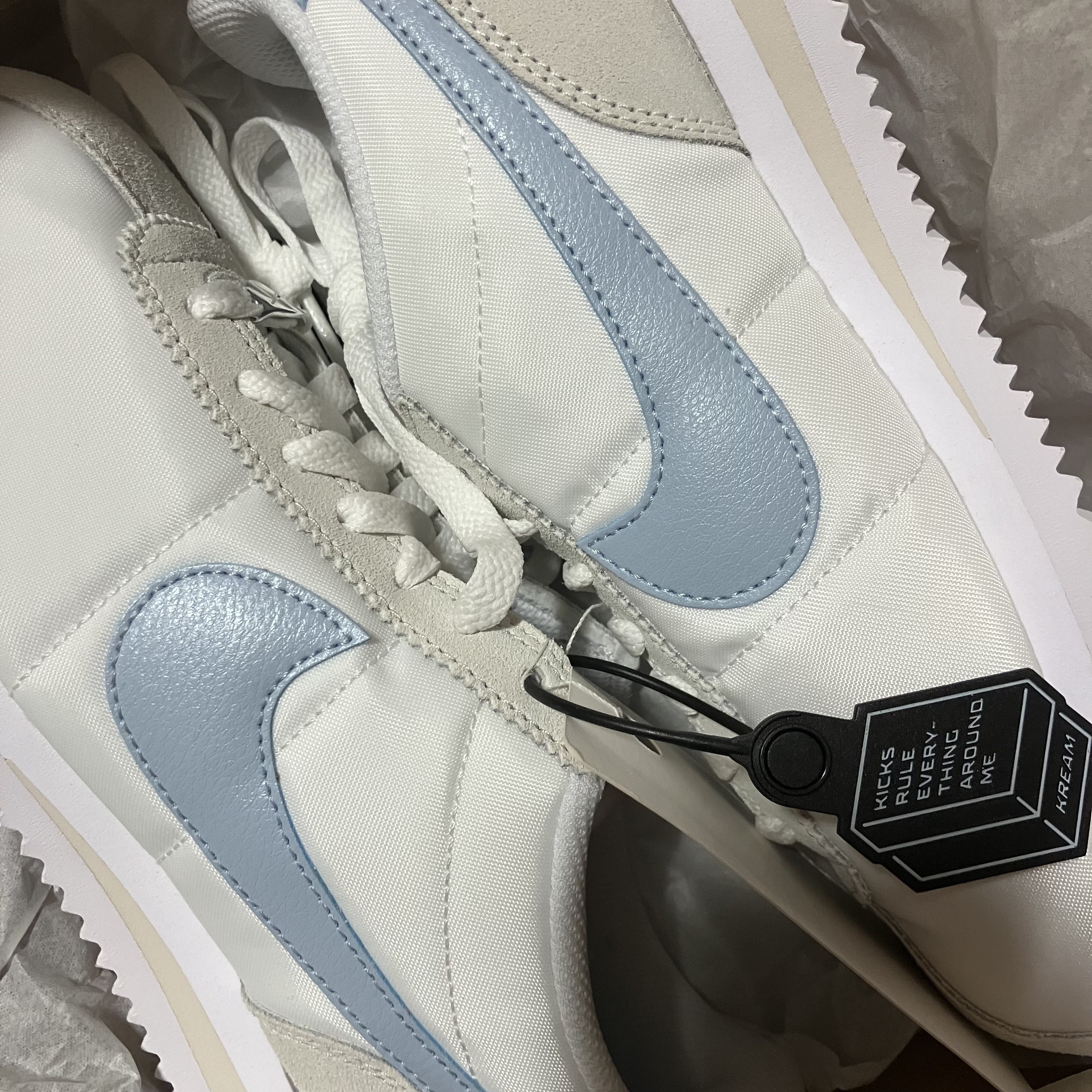 (W) Nike Cortez Light Armory Blue 착용 스타일 - 1