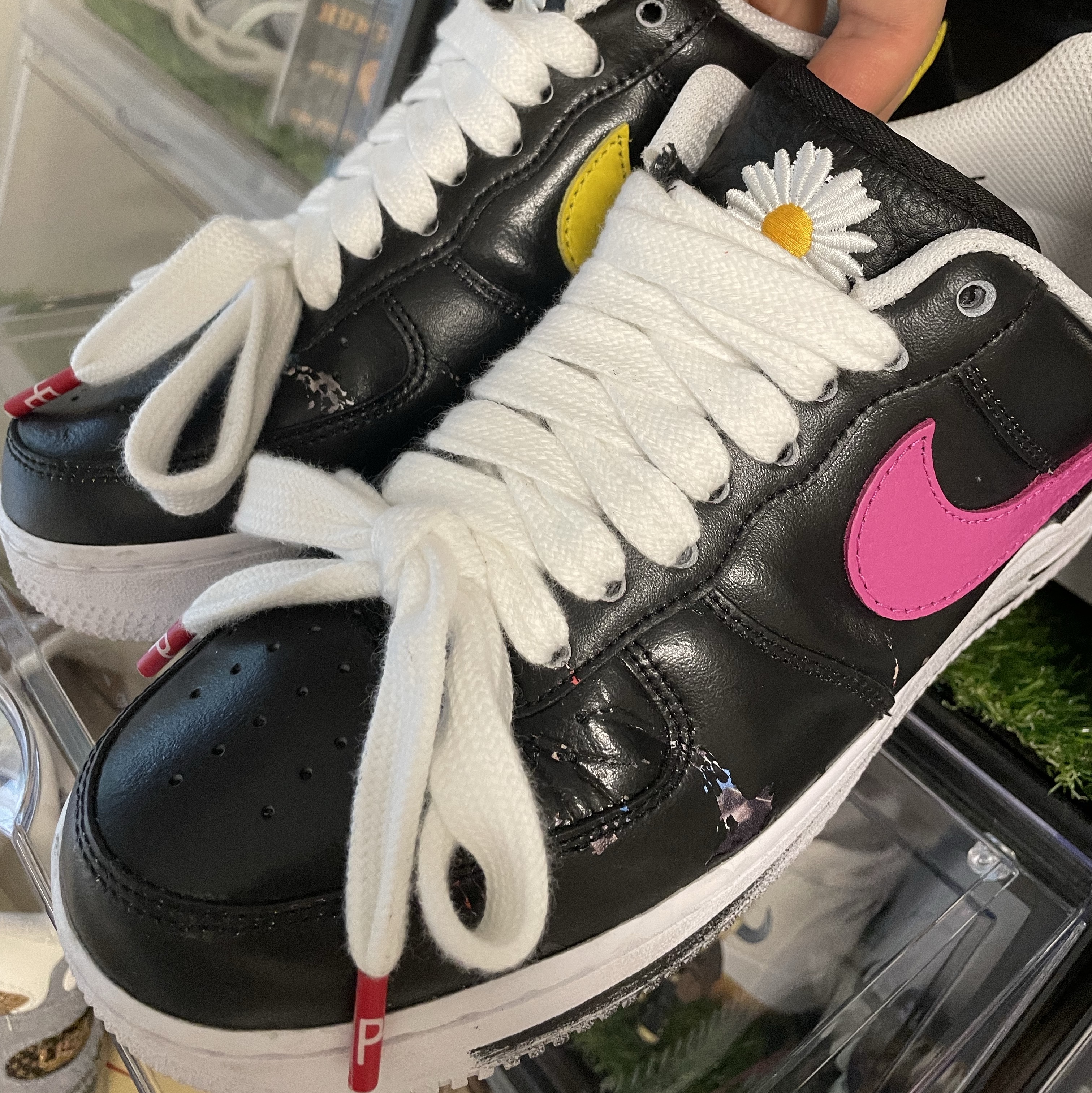 Nike x Peaceminusone Air Force 1 Low Para-Noise 3.0 Black and Multicolor 착용 스타일 - 5