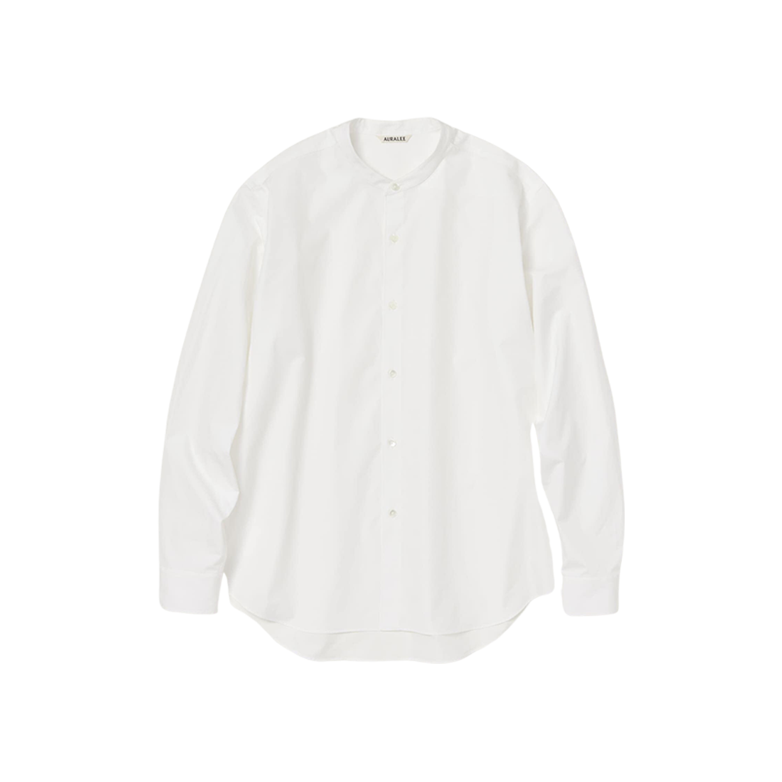 Auralee High Count Finx OX Stand Collar Shirt White 상세 이미지 1