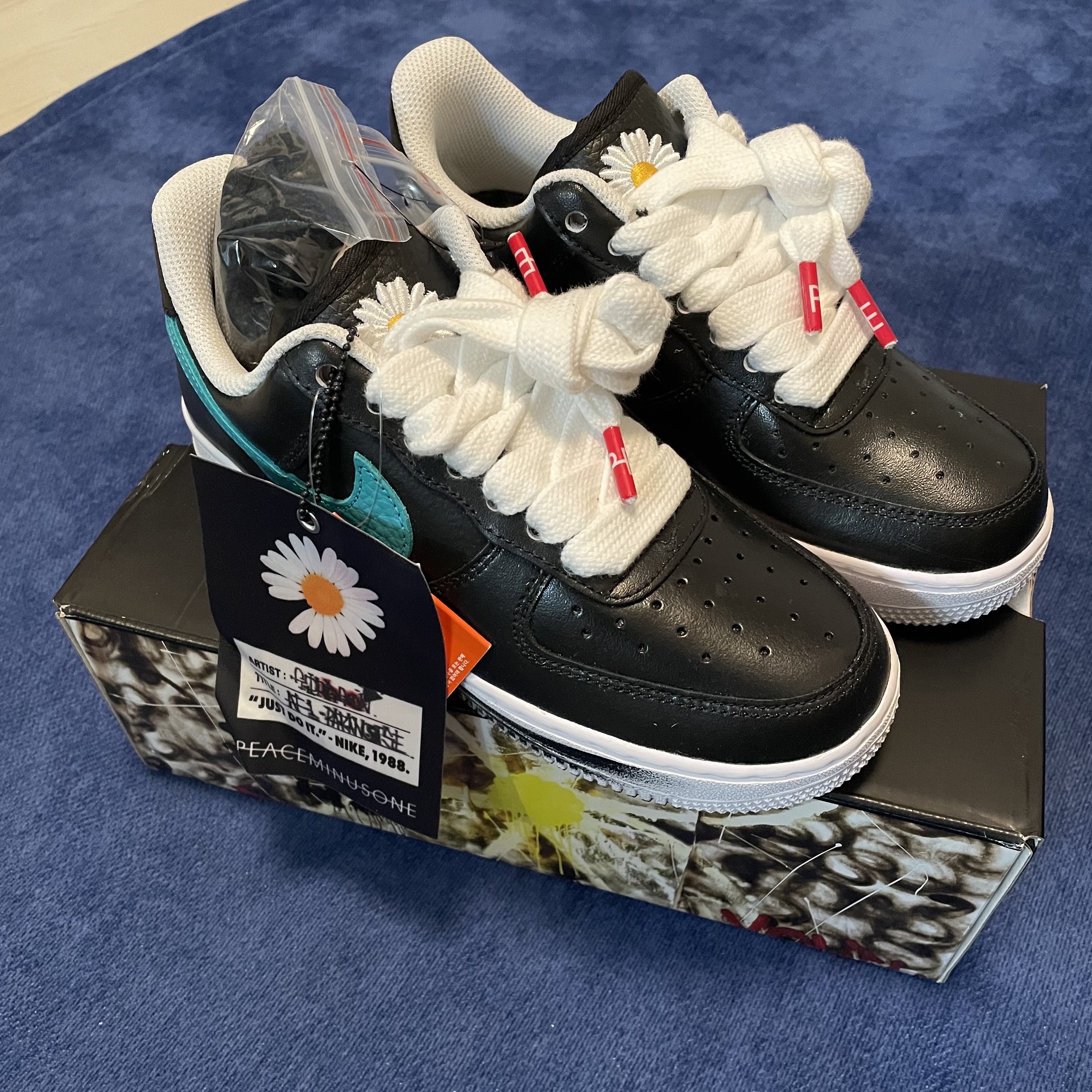 Nike x Peaceminusone Air Force 1 Low Para-Noise 3.0 Black and Multicolor 착용 스타일 - 1