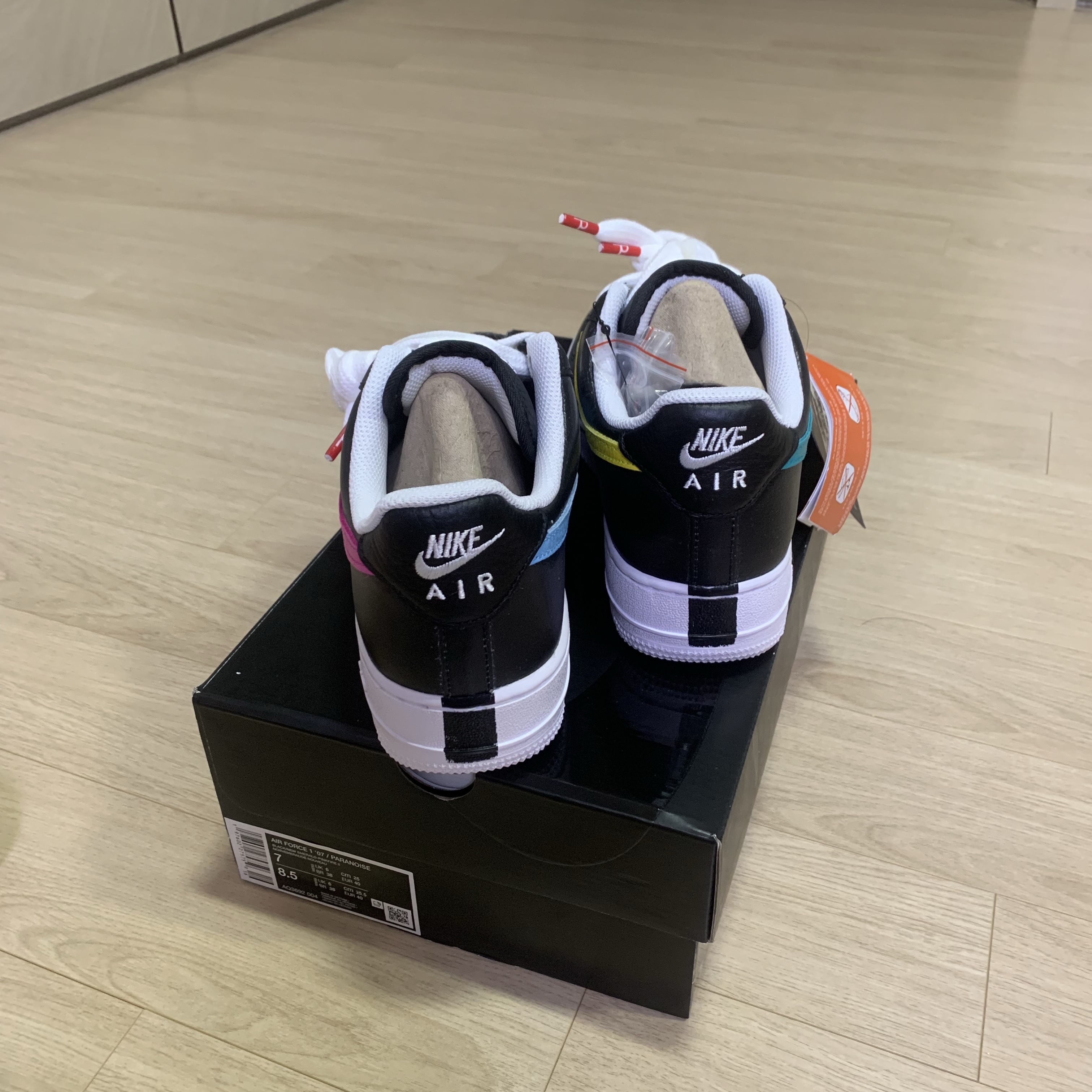 Nike x Peaceminusone Air Force 1 Low Para-Noise 3.0 Black and Multicolor 착용 스타일 - 5