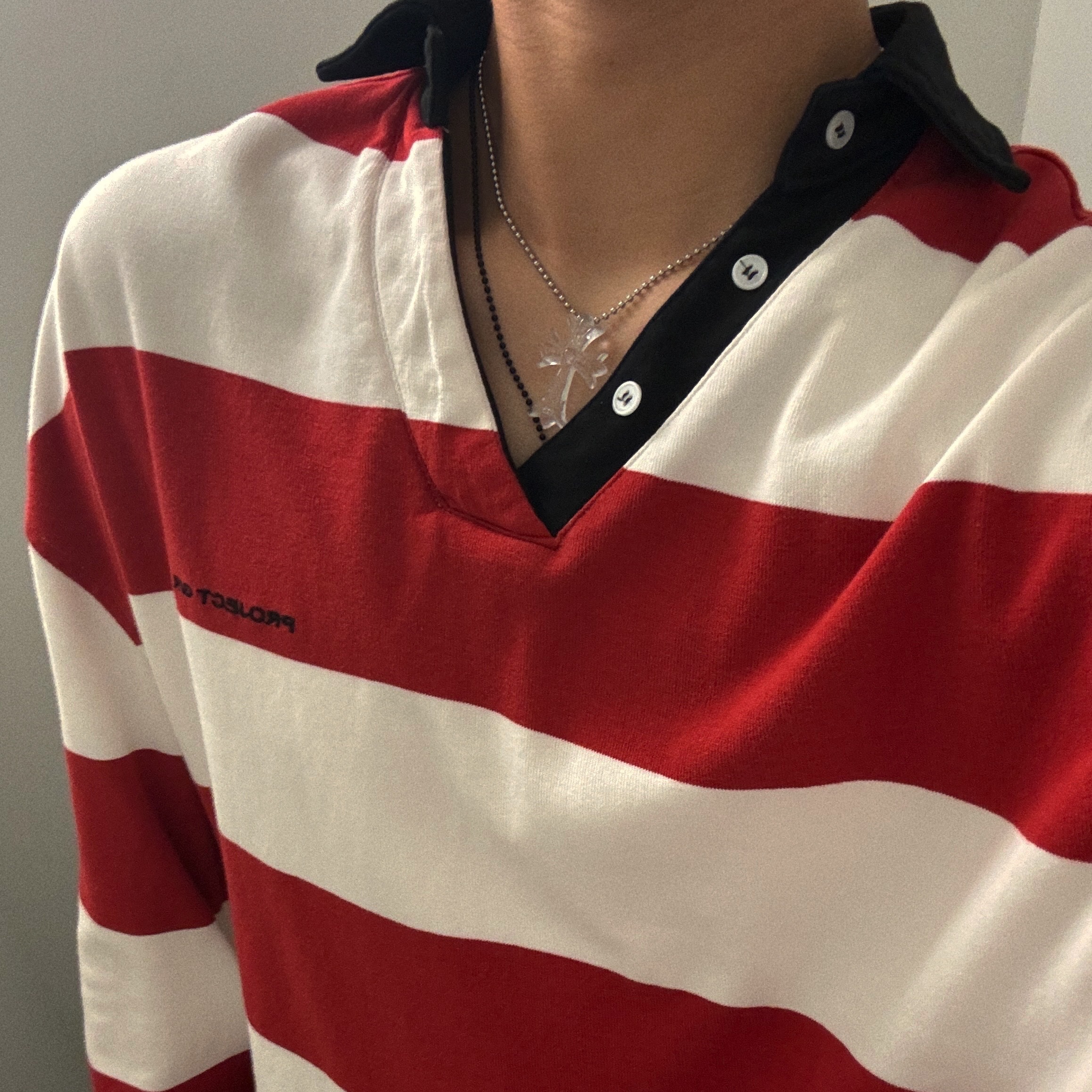 Project G/R Orgasm Donor T-Shirt Dirty Black, Chrome Hearts Silichrome Dagger Pendant Black 2023 착용 스타일 - 3