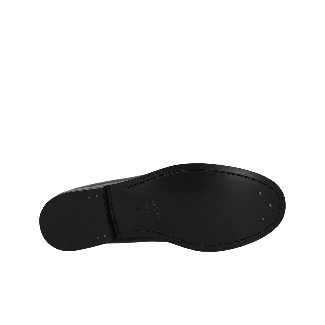 (W) 셀린느 루코 로퍼 폴리쉬드 불 블랙((W) Celine Luco Loafer in Polished Bull Black) - 2