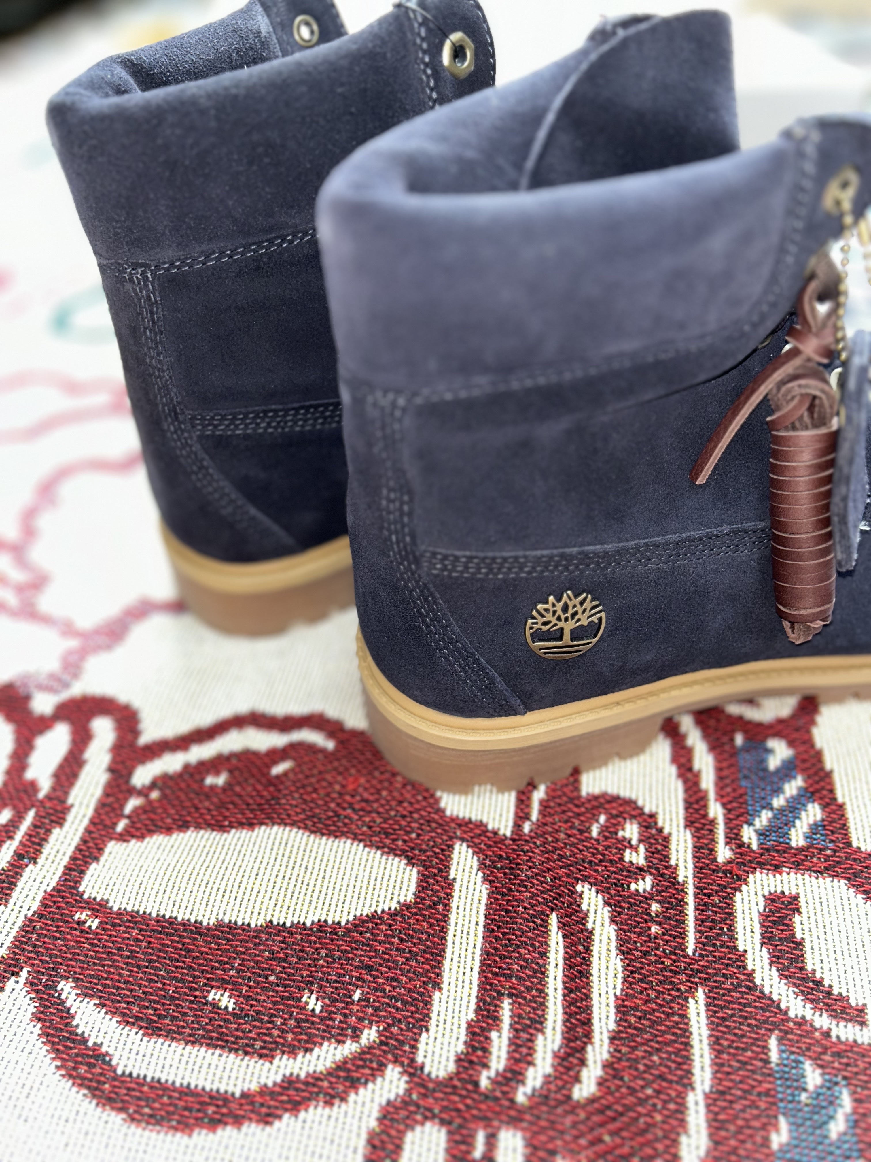 Timberland Premium 6 Inch Waterproof Boot Dark Blue Suede - Wide 착용 스타일 - 4