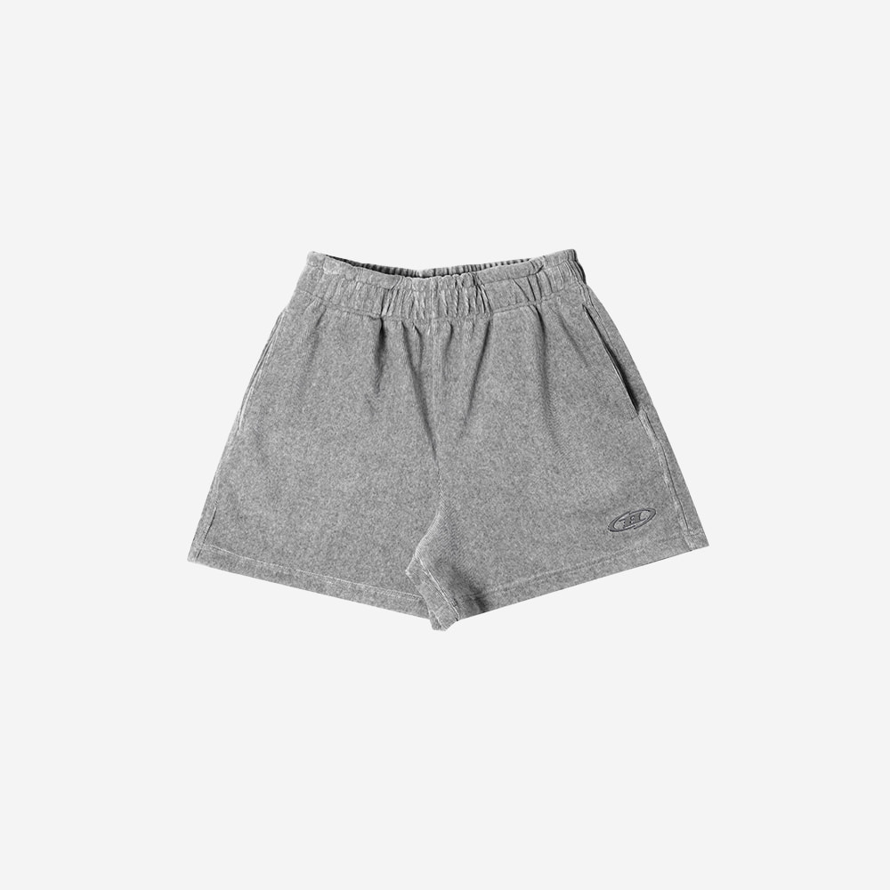 본투윈 B 크롬 벨루어 쇼츠 멜란지 그레이(BORN TO WIN B Chrome Velour Shorts Melange Grey) - 2