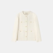 Siyazu SIOT4114 Catherine Oversized-Fit Tweed Jacket Ivory