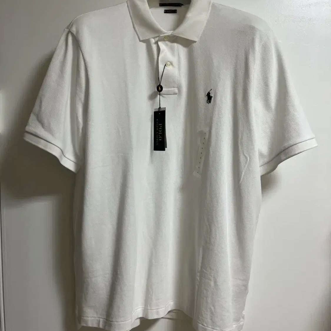 [30%적립] Polo Ralph Lauren Custom Slim Fit Mesh Polo Shirt White 착용 스타일