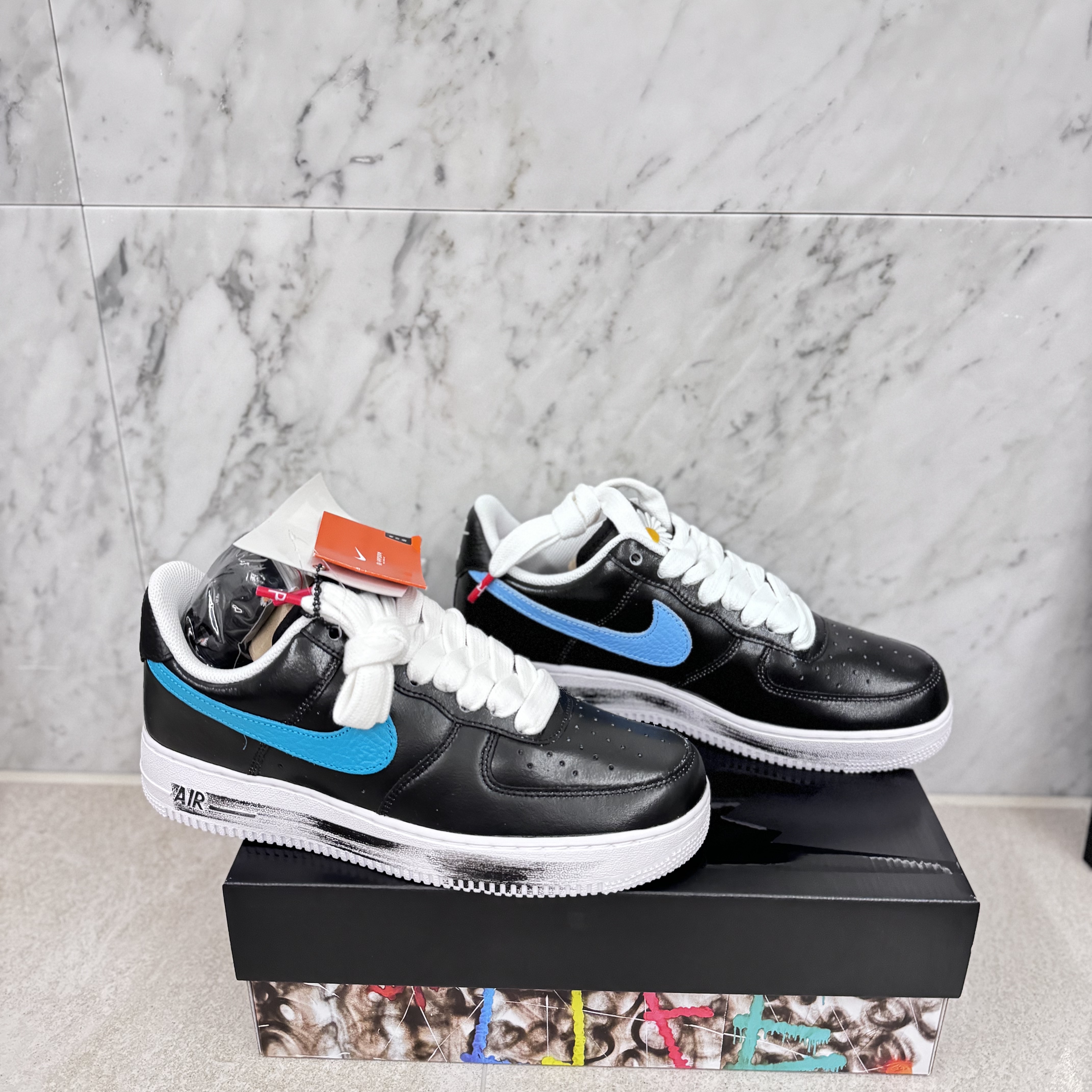 Nike x Peaceminusone Air Force 1 Low Para-Noise 3.0 Black and Multicolor 착용 스타일 - 7