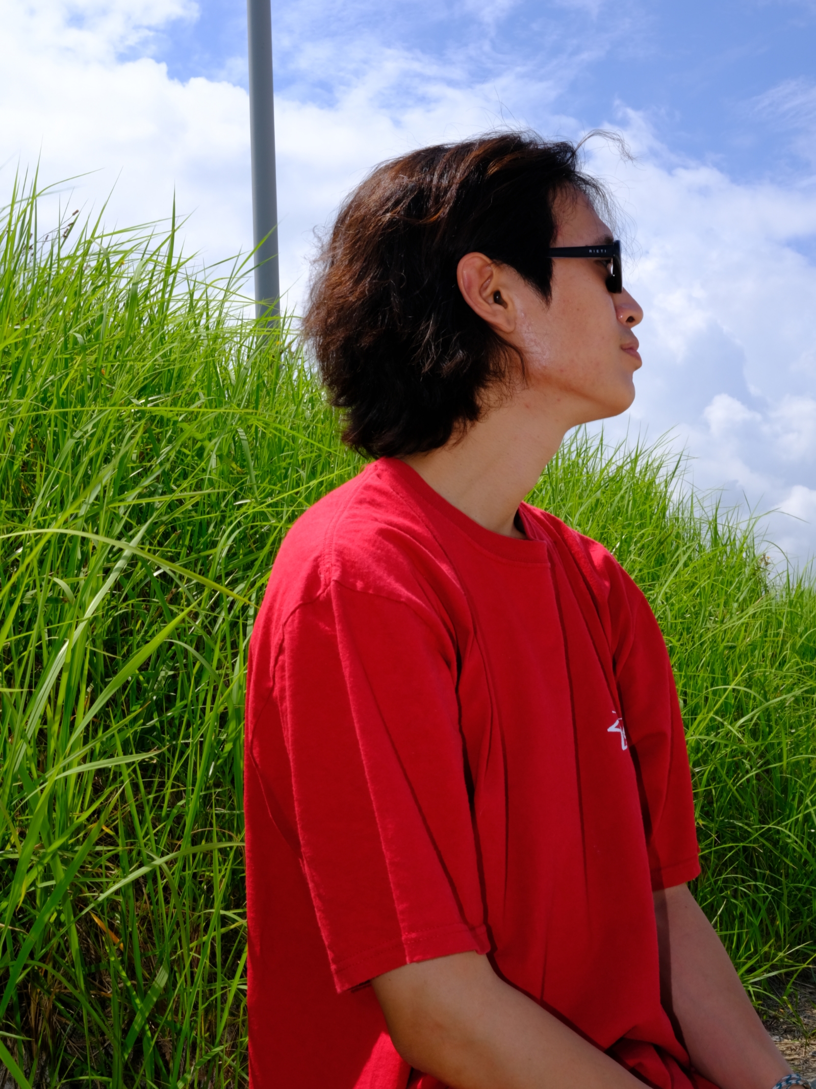 Stussy Low Tide T-Shirt Dark Red 착용 스타일
