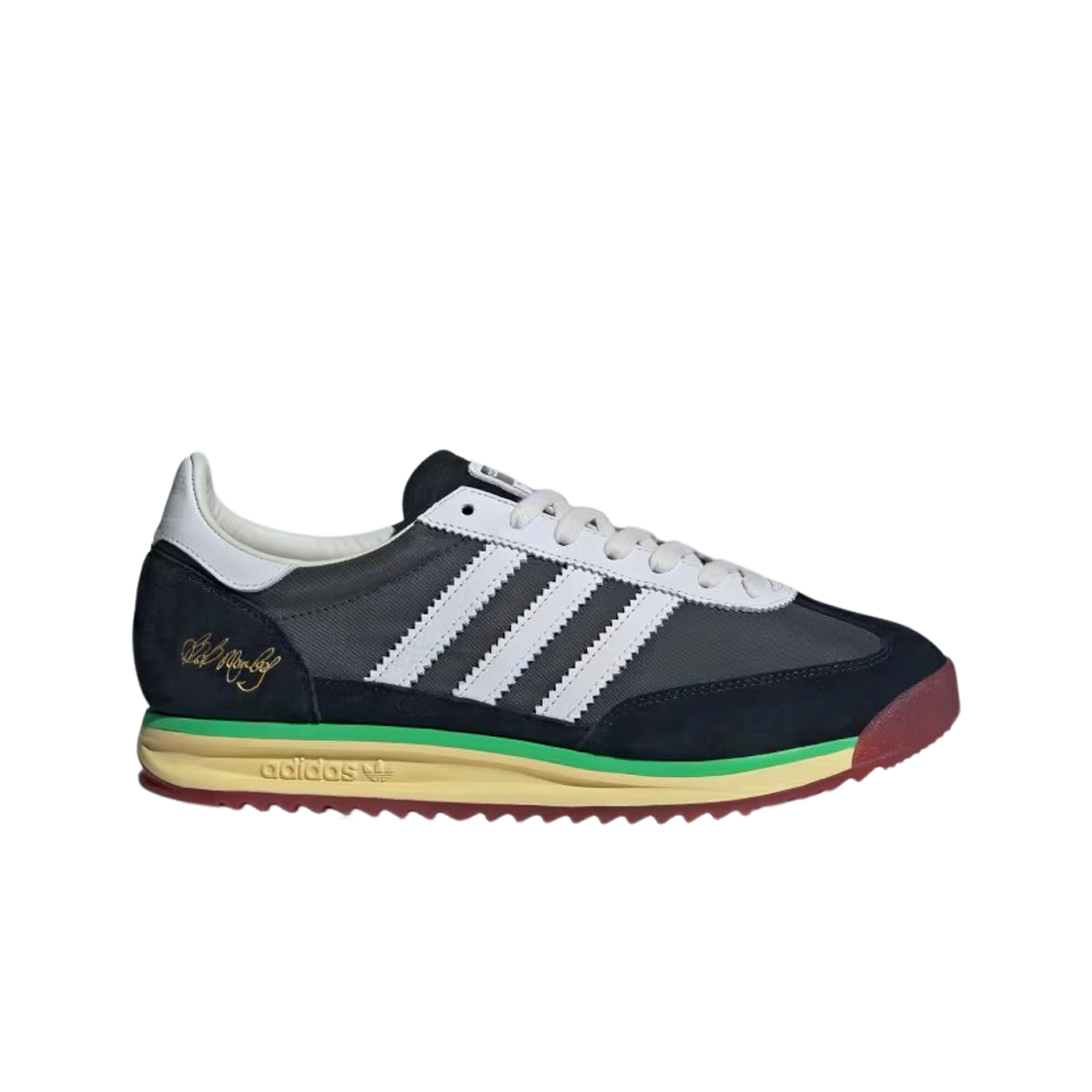 아디다스 x 밥 말리 SL 72 코어 블랙 클라우드 화이트(Adidas x Bob Marley SL 72 Core Black Cloud White)