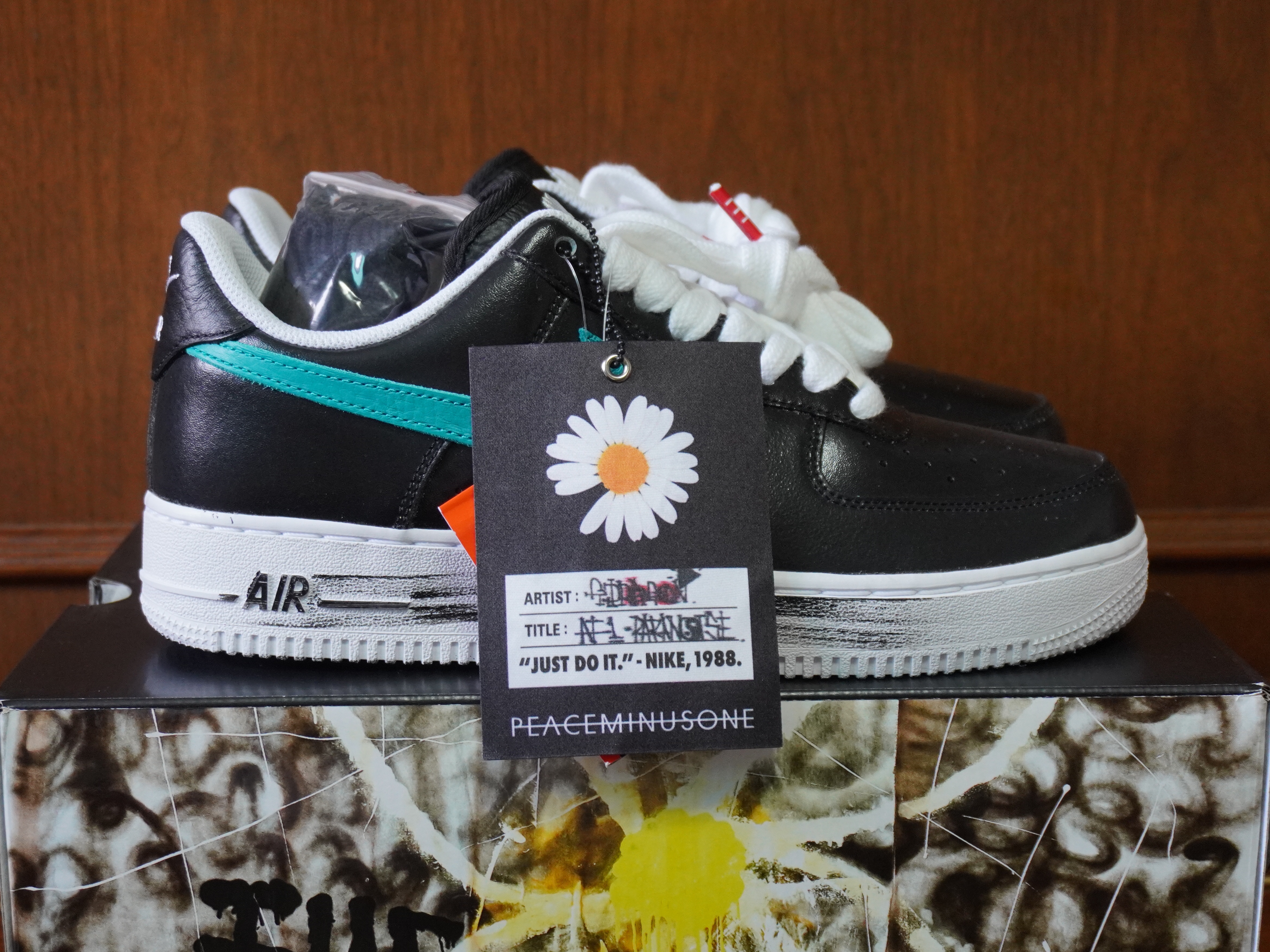 Nike x Peaceminusone Air Force 1 Low Para-Noise 3.0 Black and Multicolor 착용 스타일 - 4