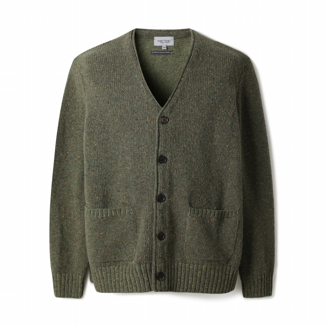시리즈 수입 원사 빈티지 Y 가디건 카키(SERIES Vintage Y Cardigan Khaki) - 2