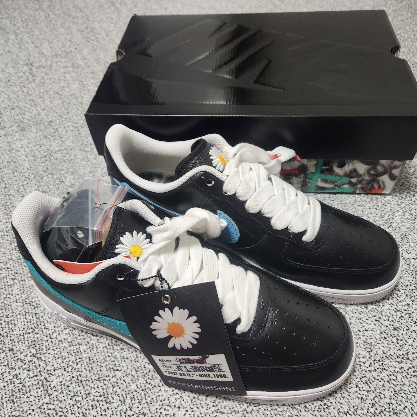 Nike x Peaceminusone Air Force 1 Low Para-Noise 3.0 Black and Multicolor 착용 스타일 - 1