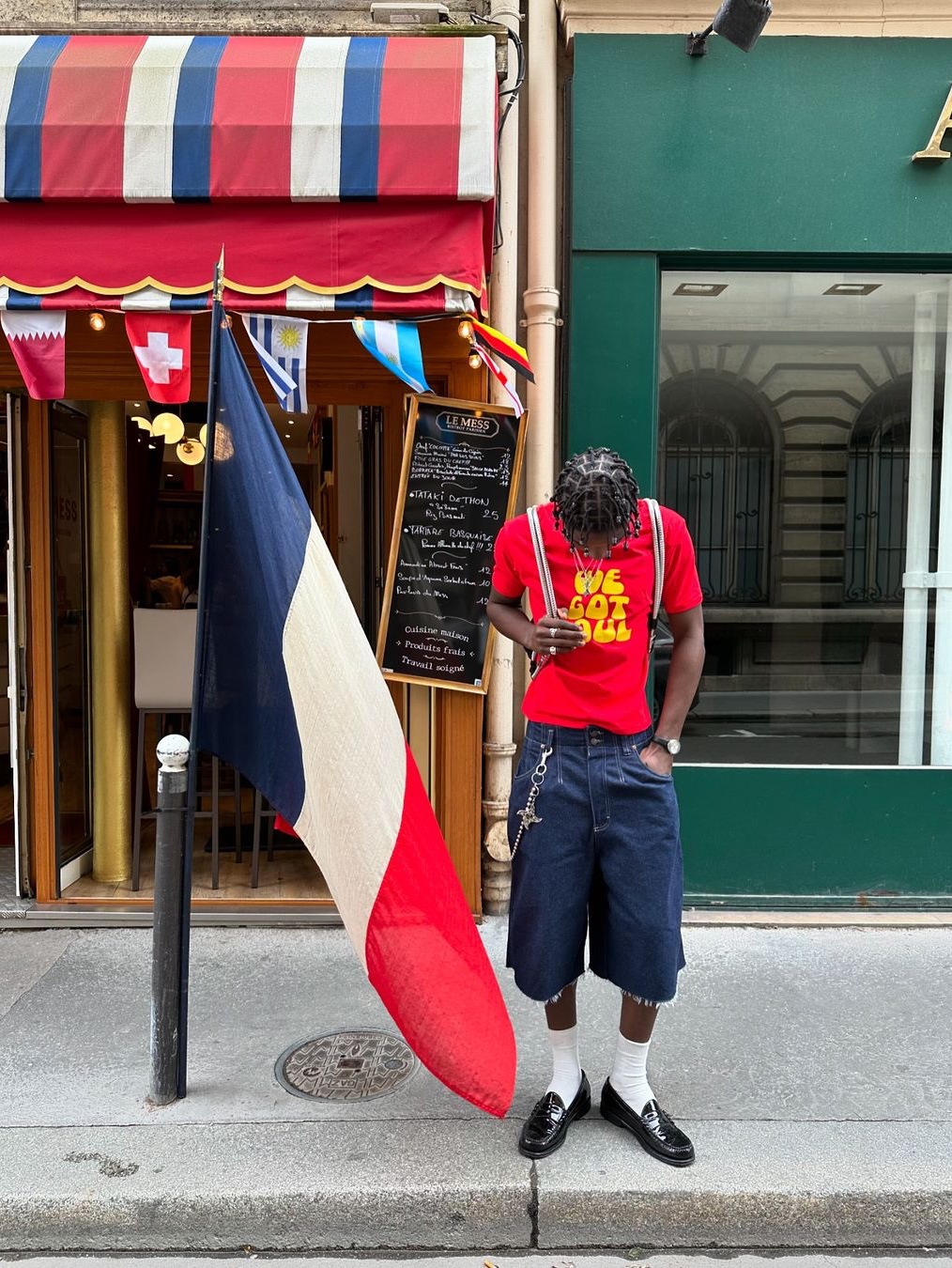 MARCO We Got Soul T-Shirt Red 착용 스타일 - 1