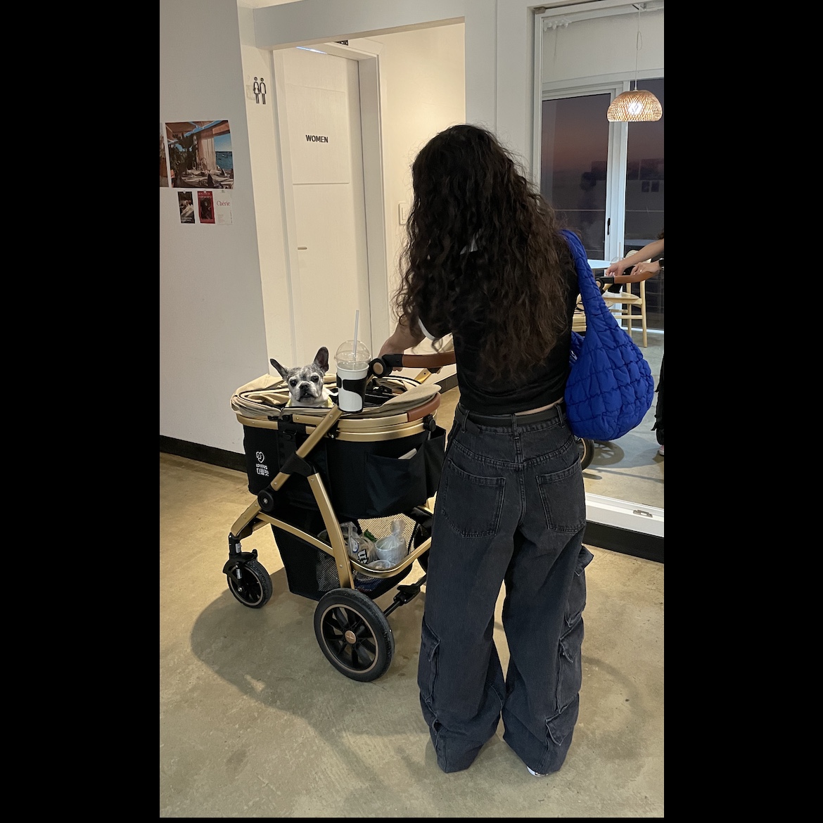 (W) Adidas Adilenium Denim Cargo Running Pants Black - KR sizing, (W) Adidas Football Crop Top Black - KR Sizing 착용 스타일 - 8