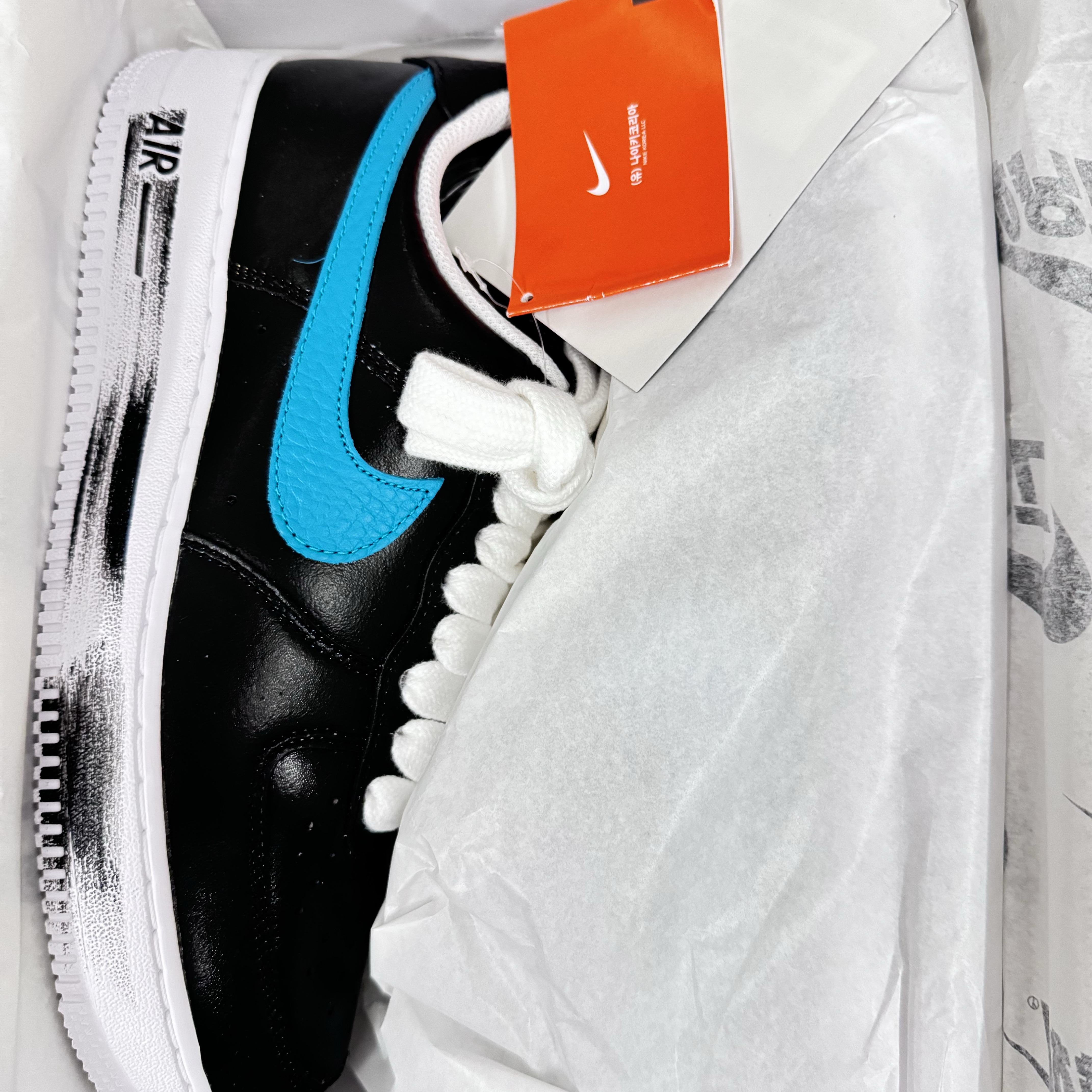 Nike x Peaceminusone Air Force 1 Low Para-Noise 3.0 Black and Multicolor 착용 스타일 - 8