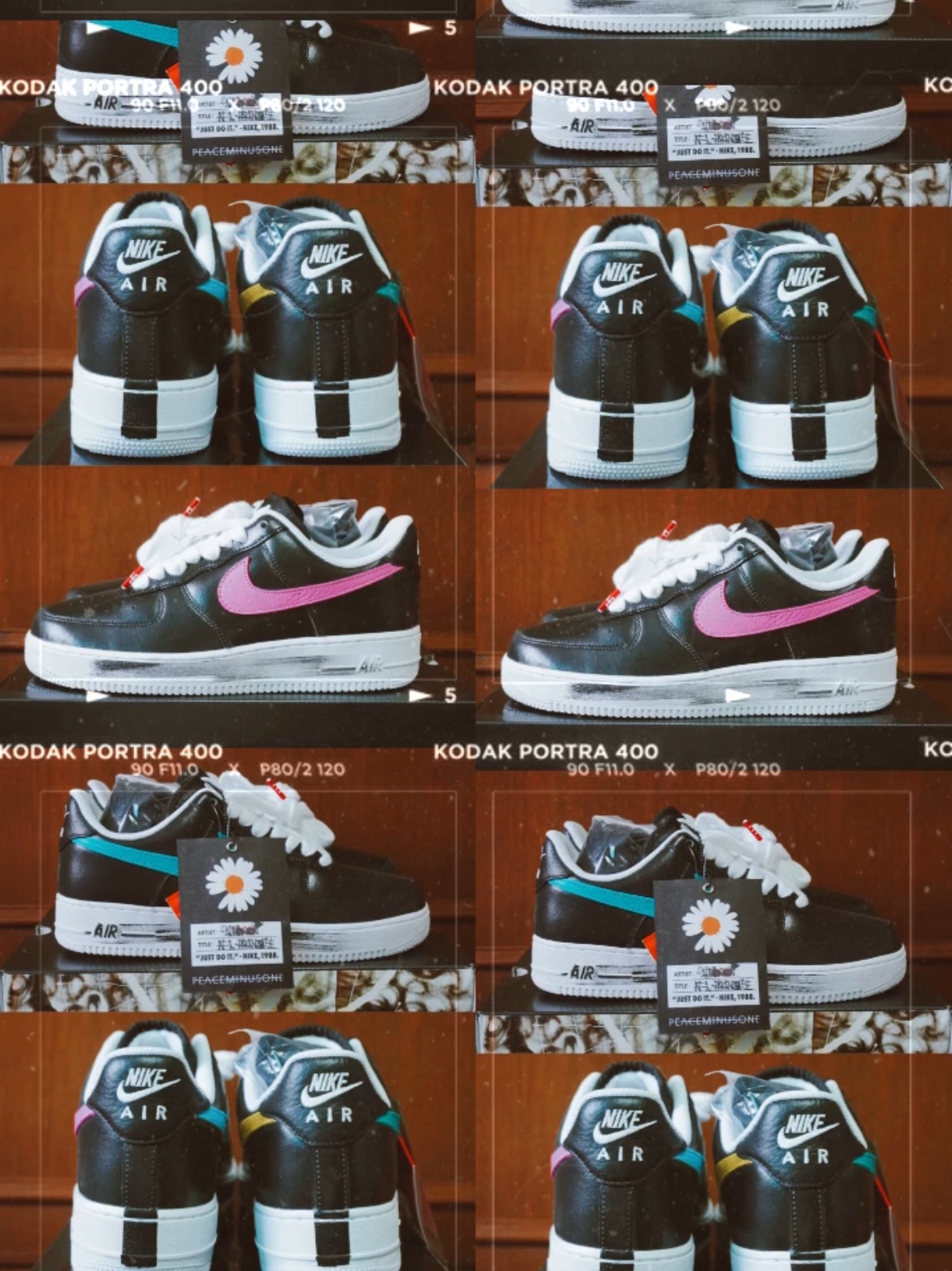Nike x Peaceminusone Air Force 1 Low Para-Noise 3.0 Black and Multicolor 착용 스타일