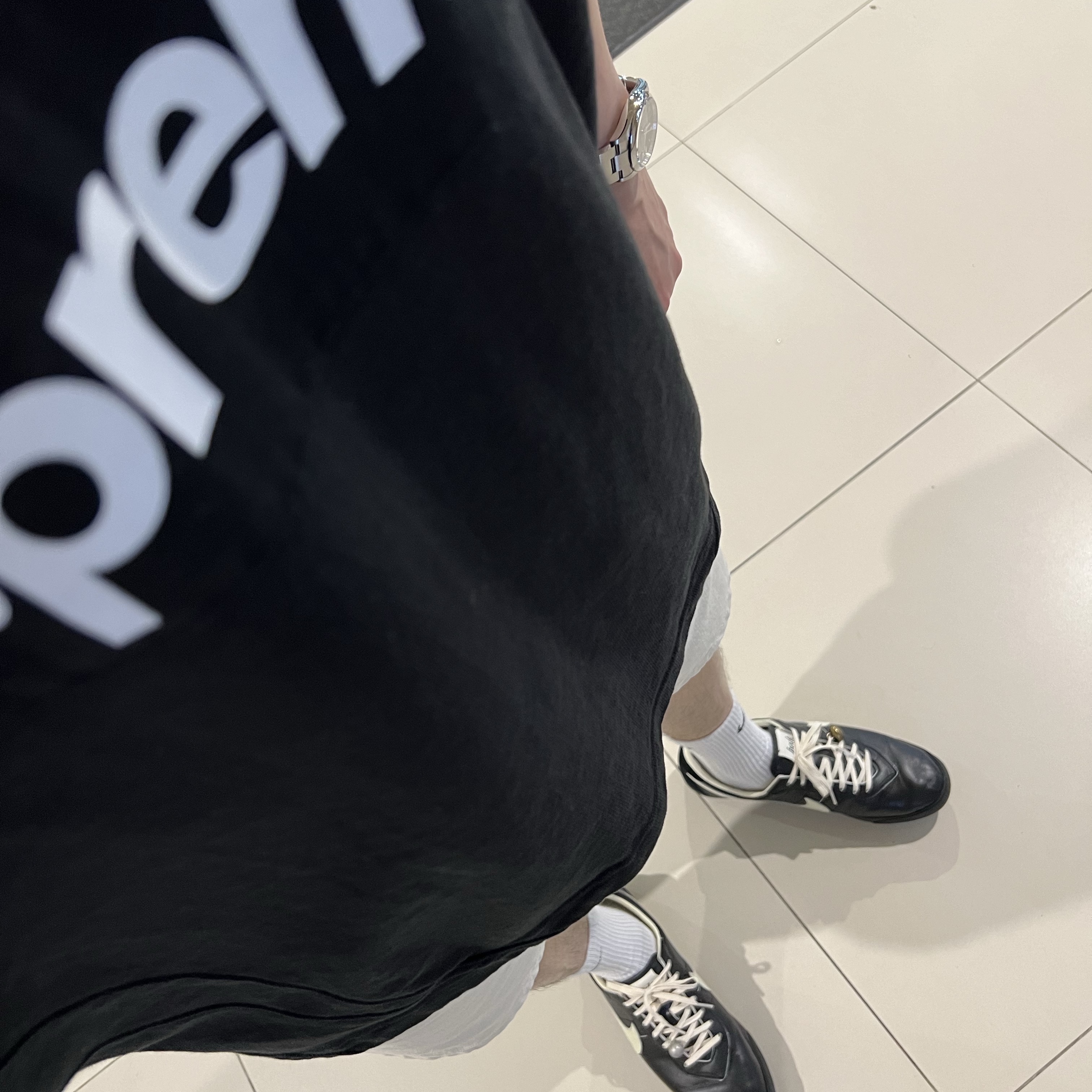 Supreme S/S Rugby Black - 24SS, Nike x Bode Astrograbber SP Black and Coconut Milk 착용 스타일 - 2