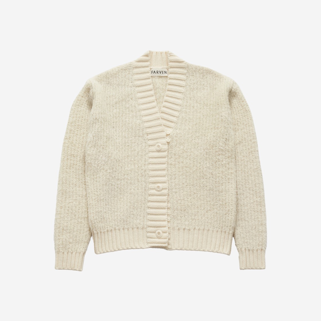 FARVEN Van Shawl Collar Cardigan Ivory 상세 이미지 1