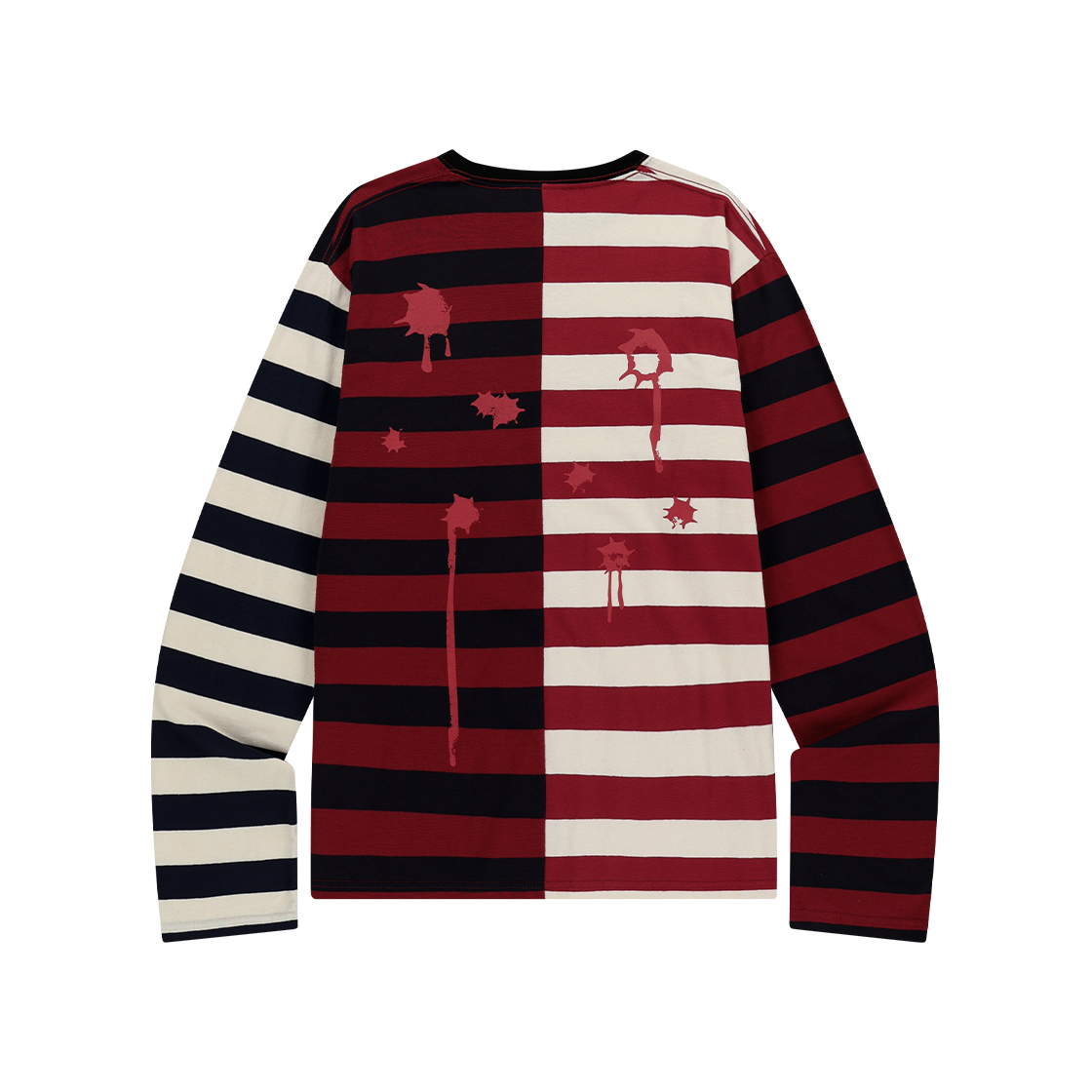 더바이닐하우스 페인팅 스트라이프 롱슬리브 티셔츠 레드(Thevinylhouse Painting Stripe LS T-Shirt Red) - 2