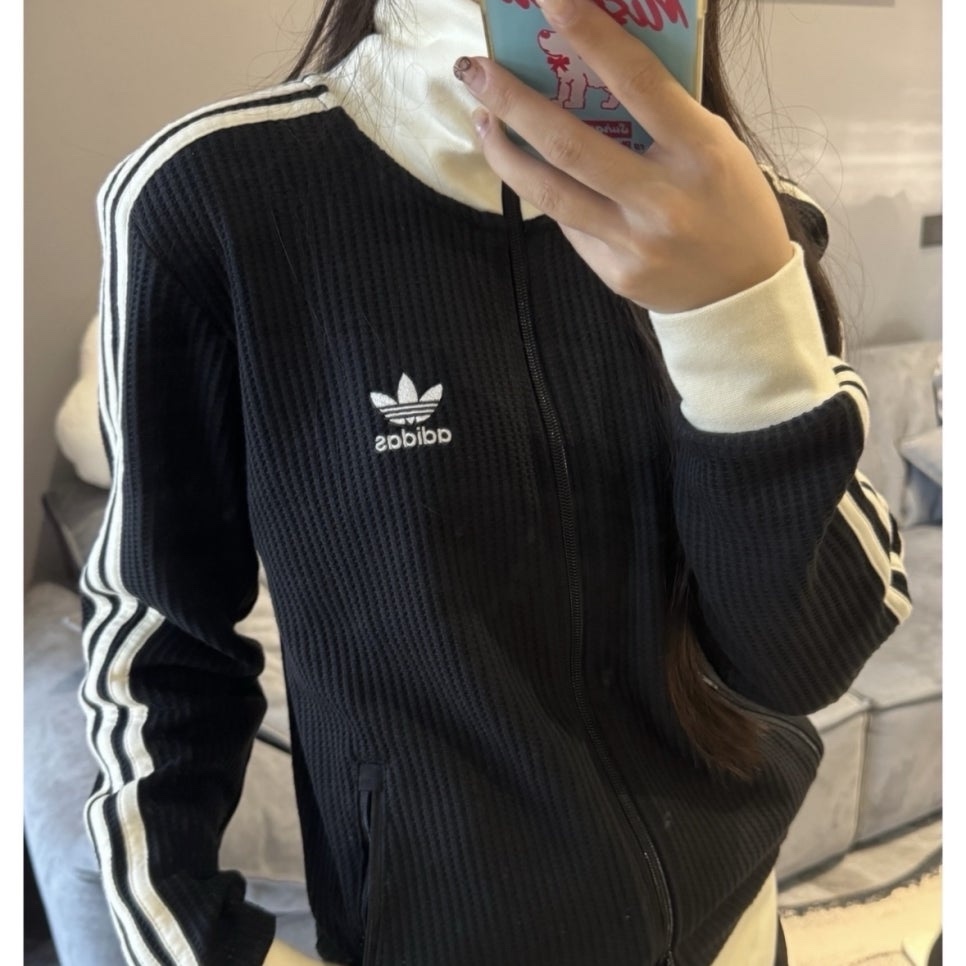 Adidas Waffle Beckenbauer Track Top Black - KR Sizing 착용 스타일 - 3
