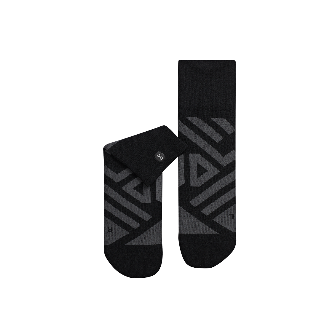 On Running Performance Mid Socks Black Shadow 상세 이미지 1