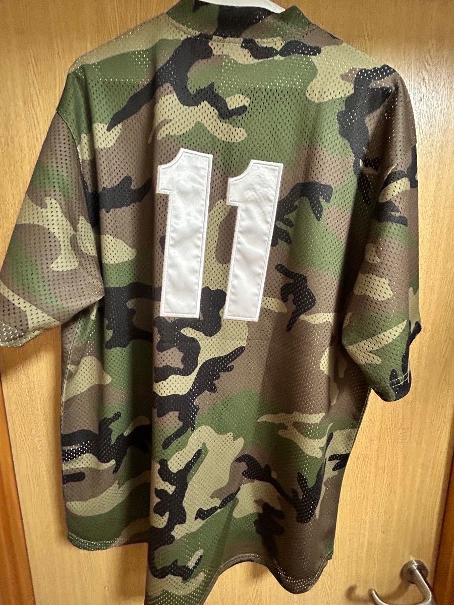Supreme S Logo Baseball Henley Woodland Camo - 24FW 착용 스타일 - 2