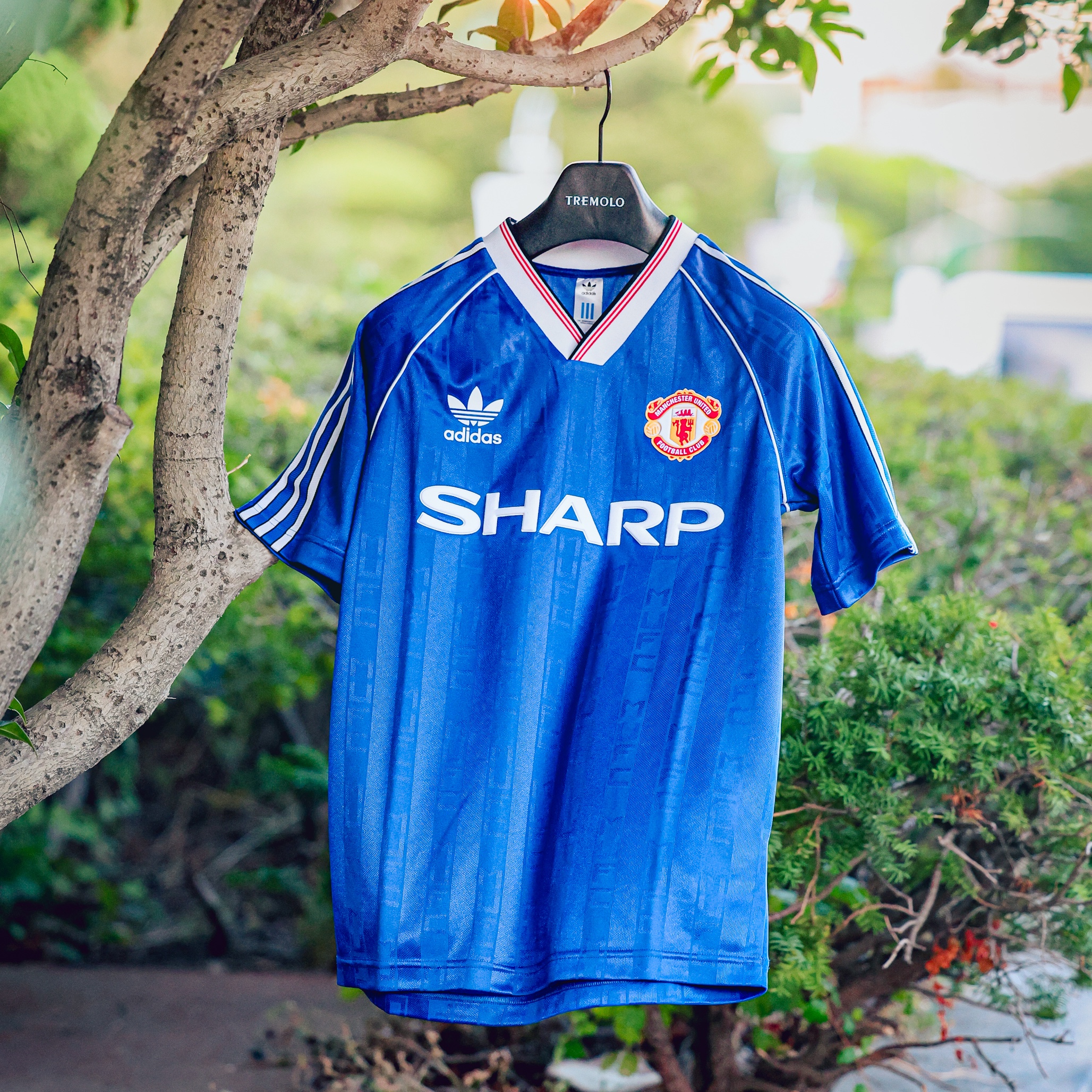 Adidas Manchester United 1988/90 Jersey Collegiate Royal - KR Sizing 착용 스타일