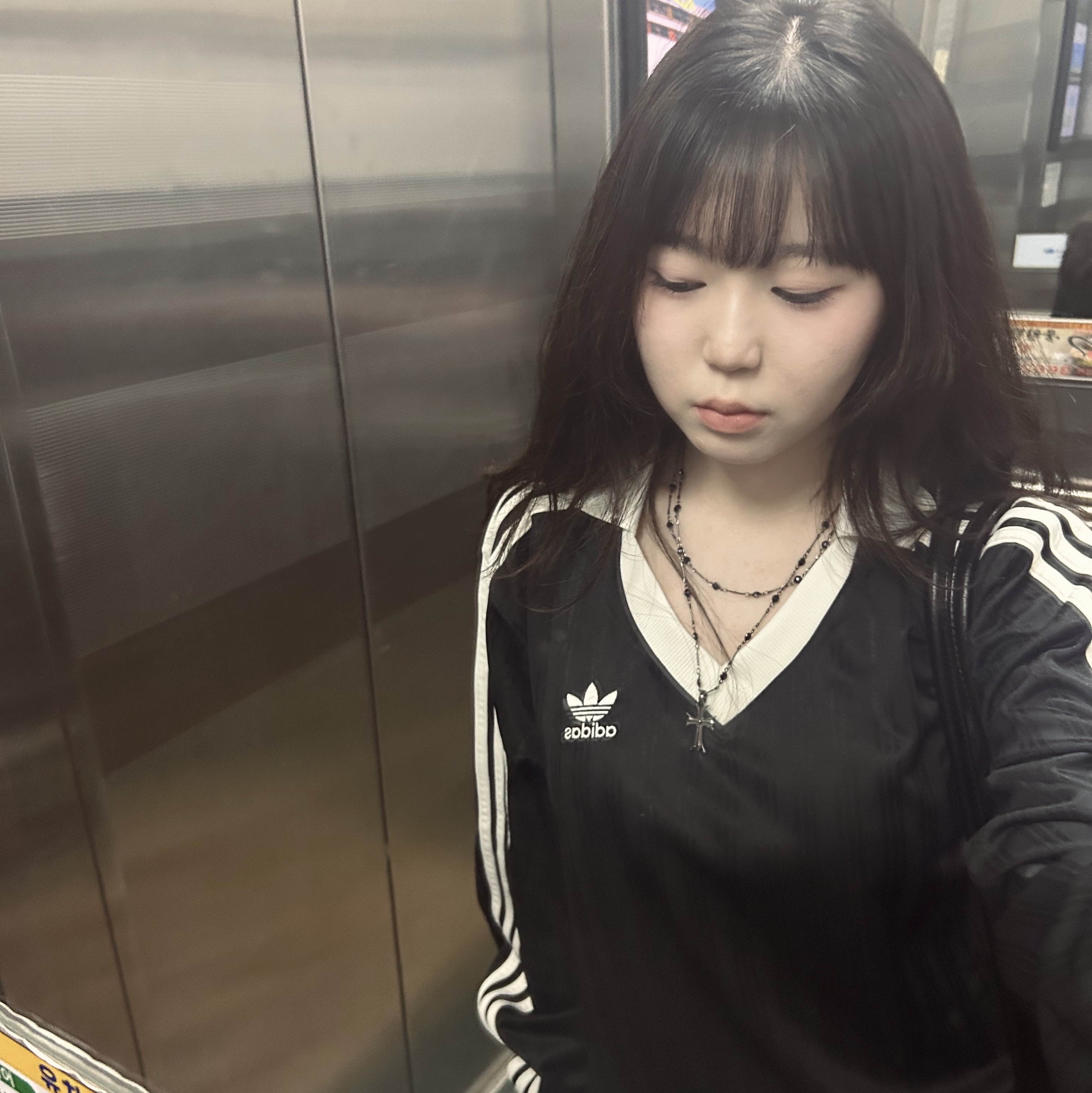 Adidas Adicolor Pique Football Long Sleeve T-Shirt Black - KR Sizing 착용 스타일