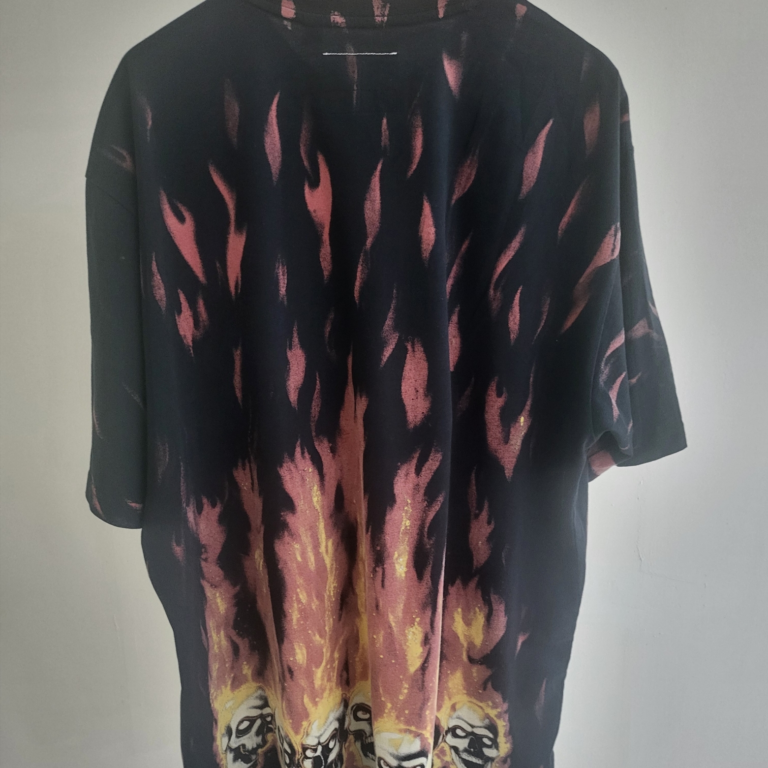 Supreme x MM6 Maison Margiela Liquid Blue Oversized T-Shirt Black - 24SS 착용 스타일 - 3