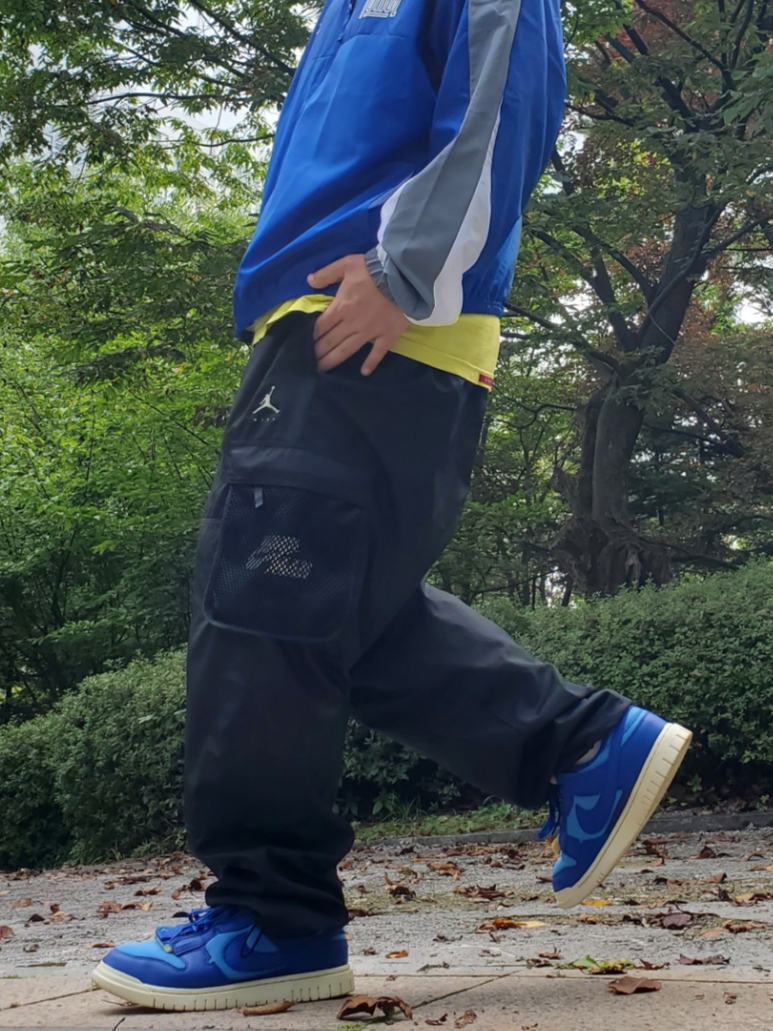 Nike Air Dunk Jumbo University Blue 착용 스타일 - 3