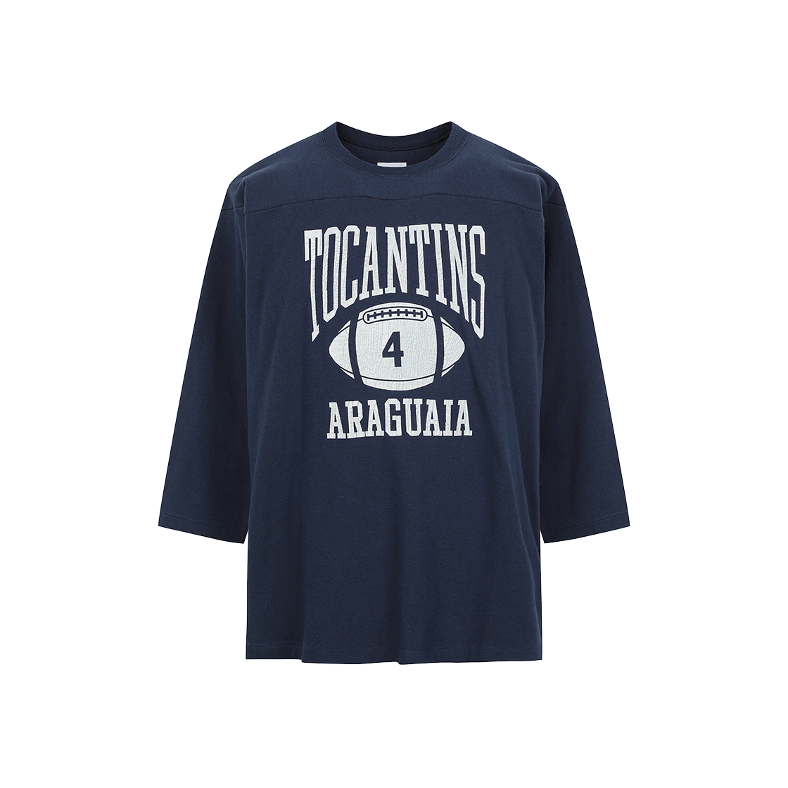 시오타 풋볼 3/4 슬리브 티셔츠 토칸칭스 네이비 - 24FW(Ciota Football 3/4 Sleeve T-Shirts Tocantins Navy - 24FW)