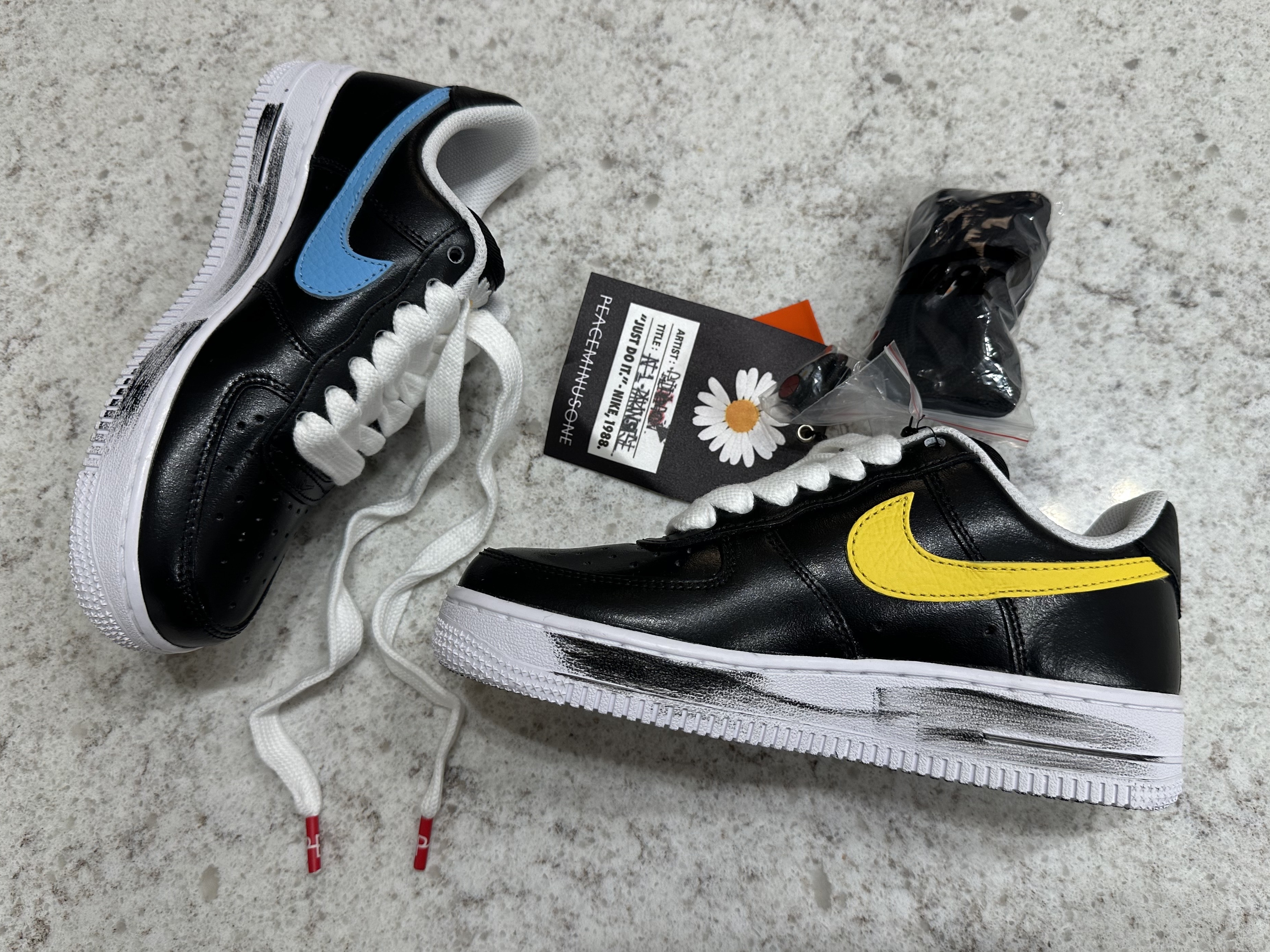 Nike x Peaceminusone Air Force 1 Low Para-Noise 3.0 Black and Multicolor 착용 스타일 - 2