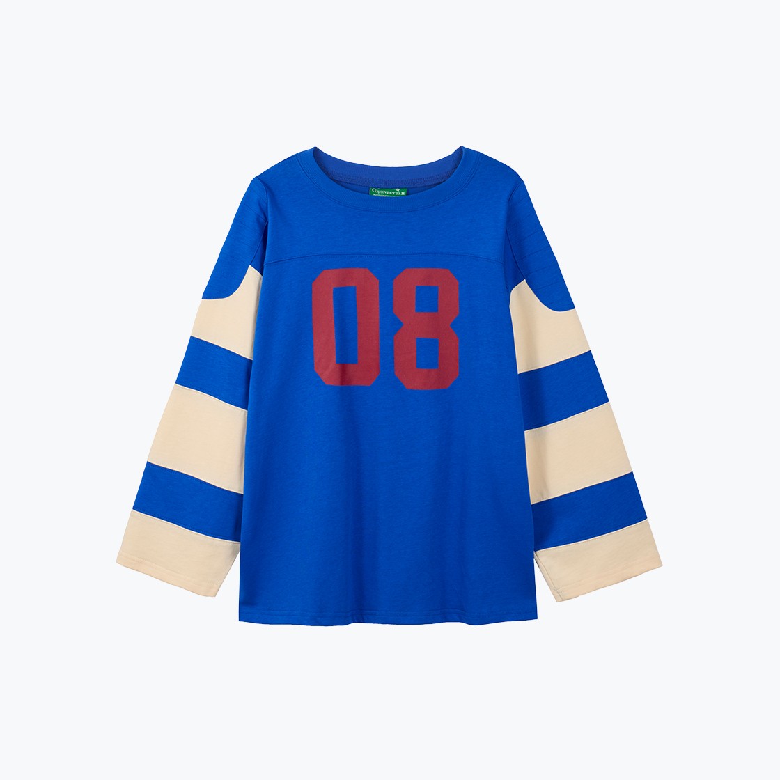 Greenbutter Shoulder Patch Rugby Tee Cobalt 상세 이미지 1