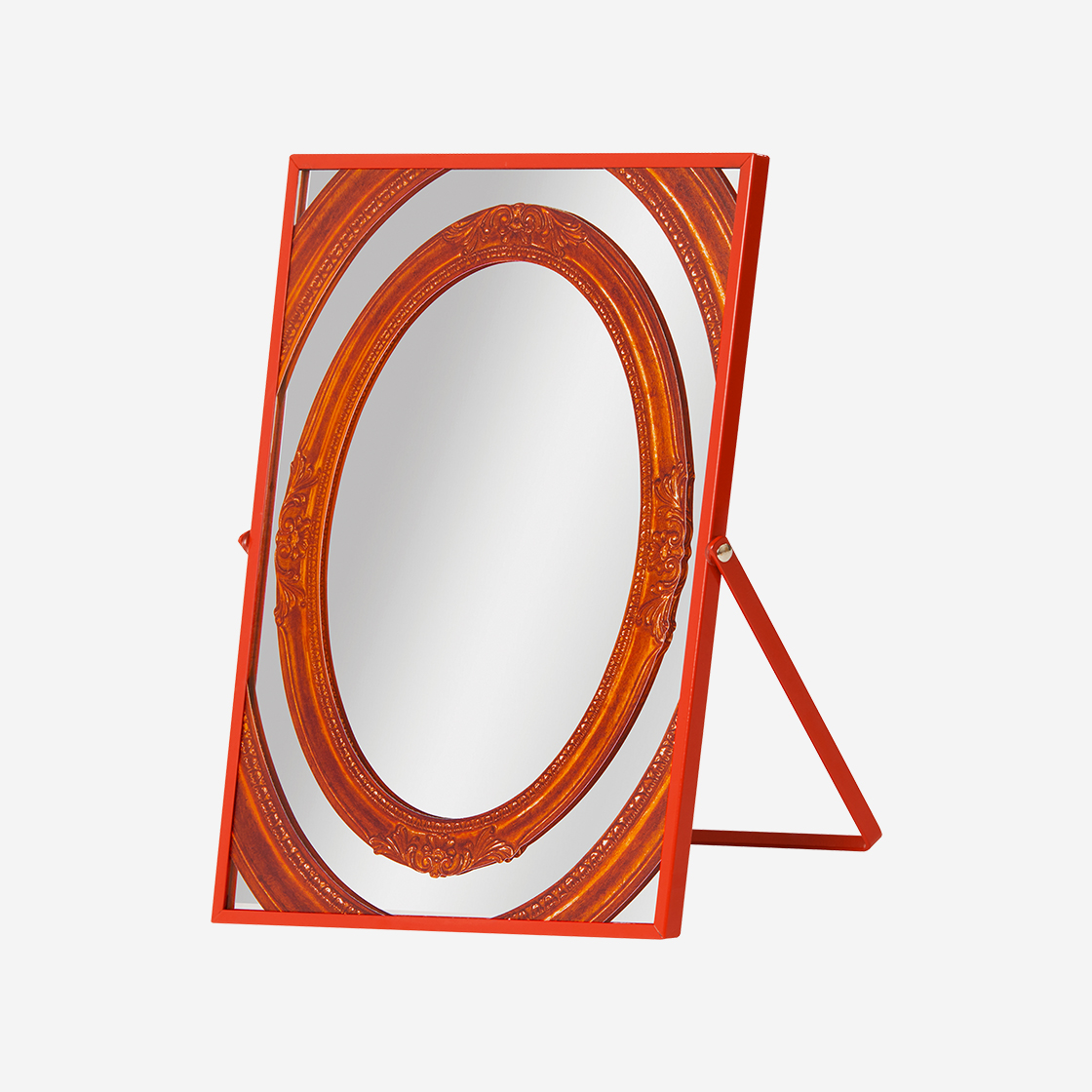 세이투셰 프레임x3 테이블 미러 스몰 오렌지(Say Touche Framex3 Table Mirror Small Orange)
