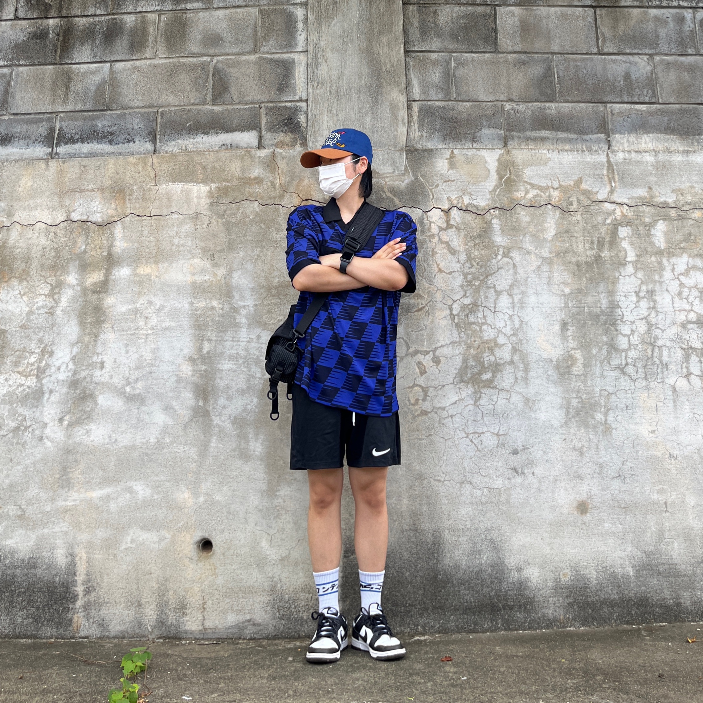 Thevinylhouse Twotone Ball Cap Blue 착용 스타일 - 3