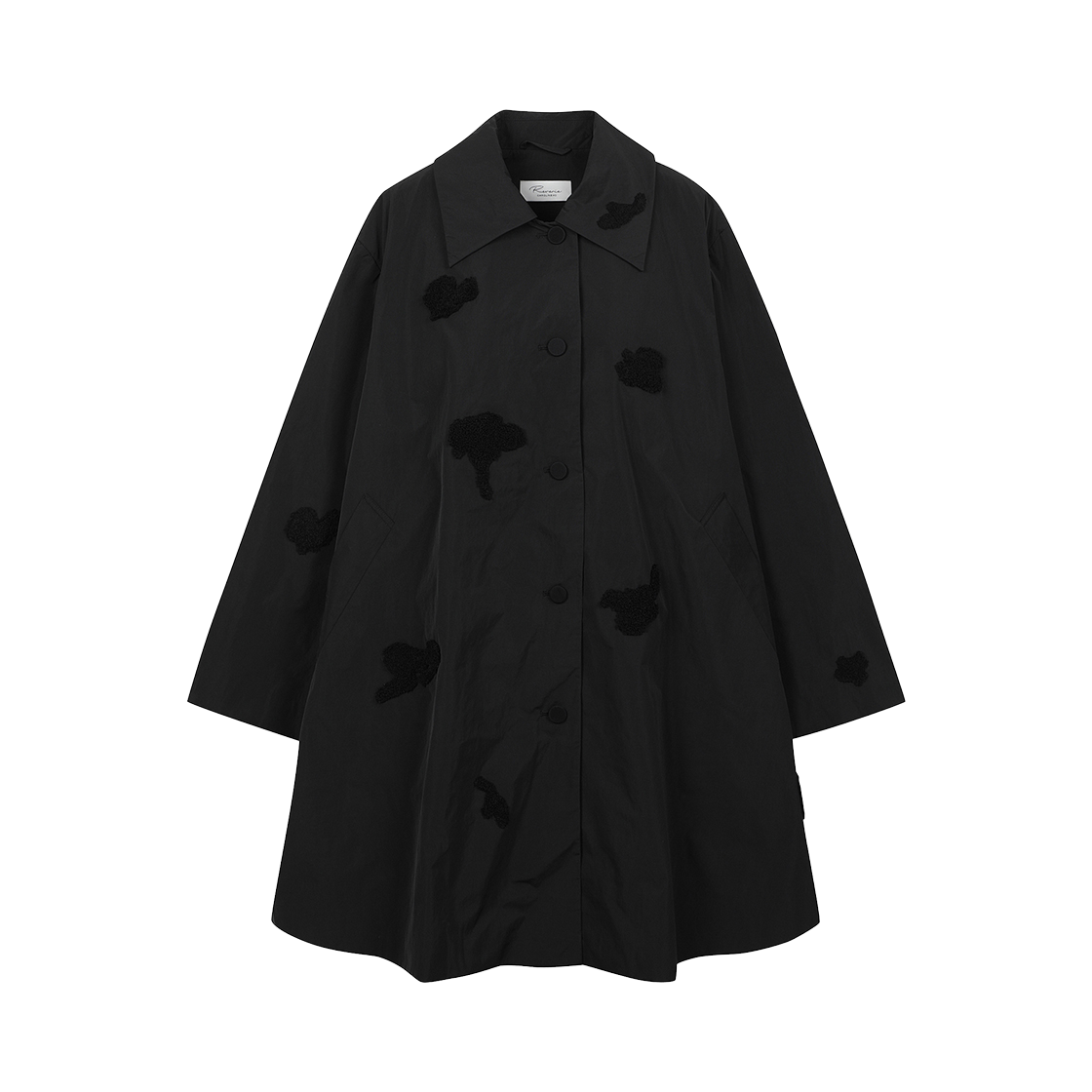 KW4DJABCH08BK Caroline Hu Women Flower Shadow Jacket Black - 24FW