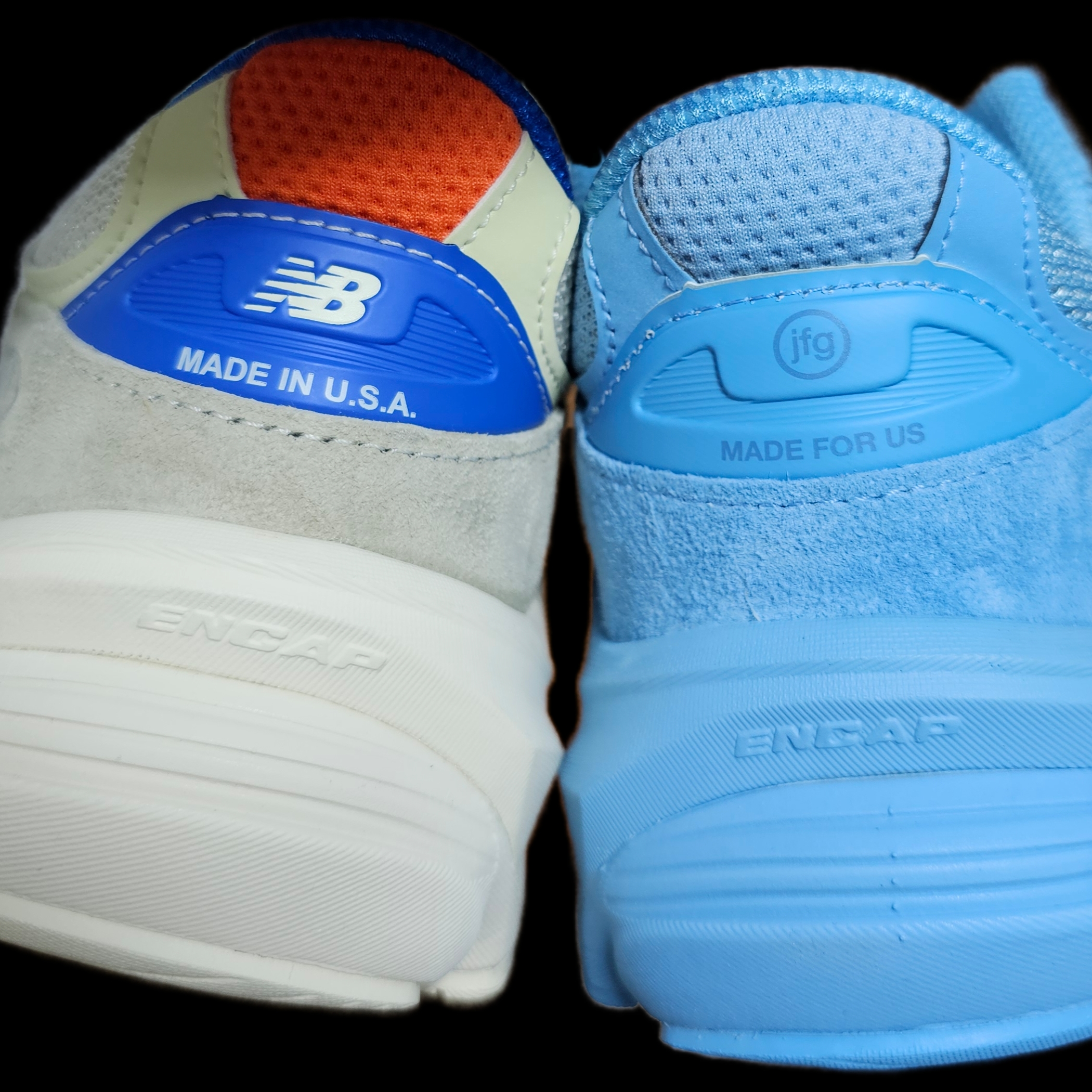 New Balance x Joe Freshgoods 990v6 Made in USA Prom Blue, New Balance x Kith x Madison Square Garden 990v6 Made in USA Angora Royal Blue 착용 스타일 - 2