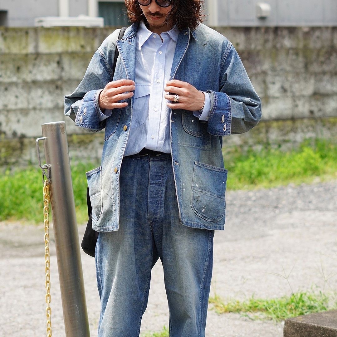 Marka 91-J Coverall Used Washed - 24FW 착용 스타일 - 2
