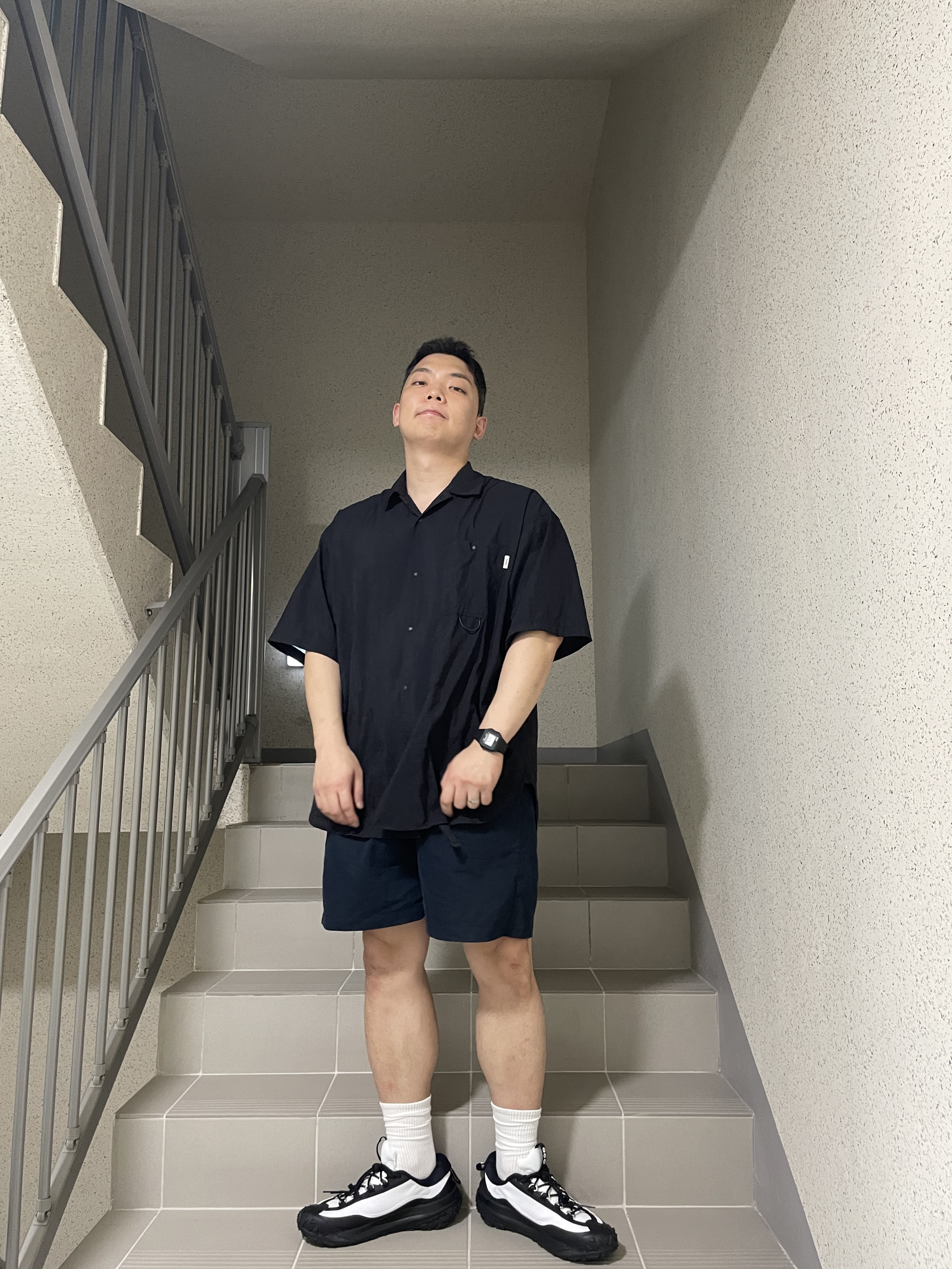 Nike x Comme des Garcons Homme Plus ACG Mountain Fly 2 Low Black White 착용 스타일 - 1