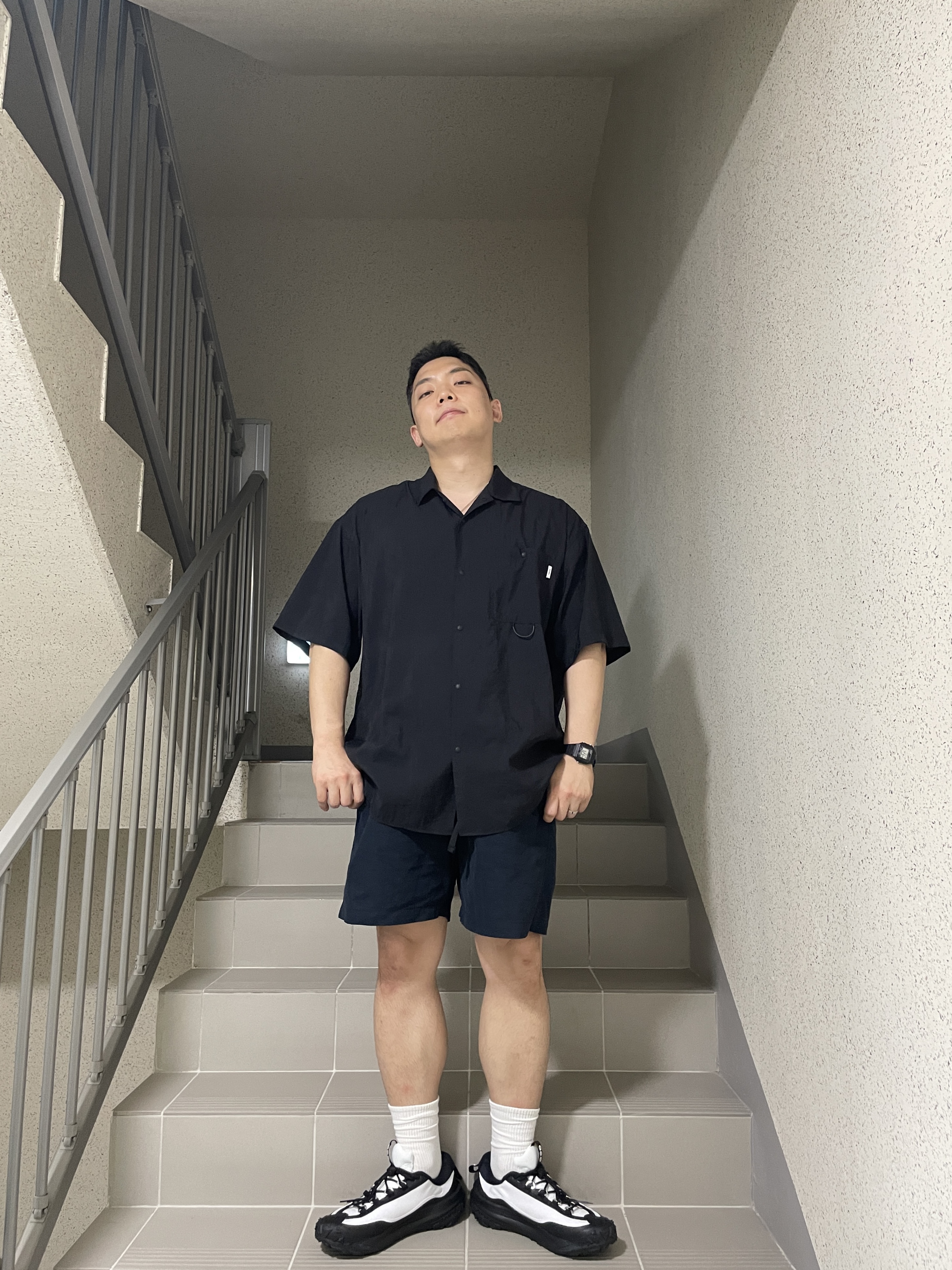 Nike x Comme des Garcons Homme Plus ACG Mountain Fly 2 Low Black White 착용 스타일 - 2