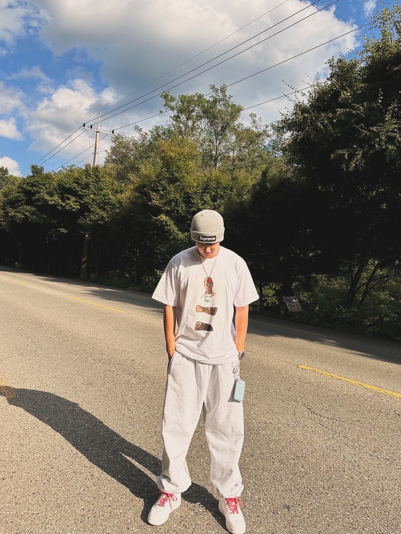 Supreme Tyler The Creator T-Shirt White - 24FW, Nike x Supreme Air Force 1 Low White 착용 스타일 - 3