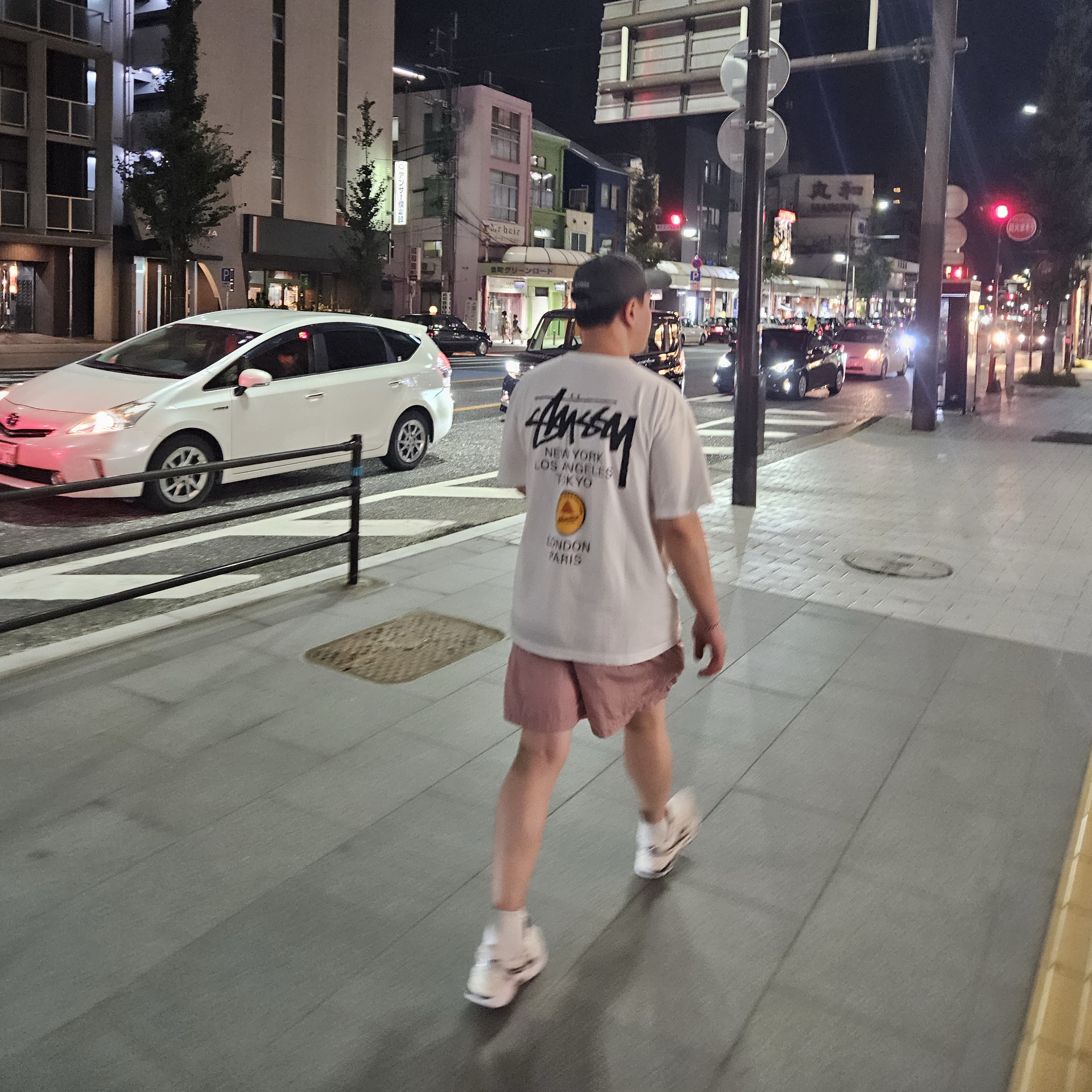 (W) Asics Gel-Kayano 14 White Midnight, IAB Studio Woven Shorts Pink - The Hyundai Seoul Exclusive 착용 스타일