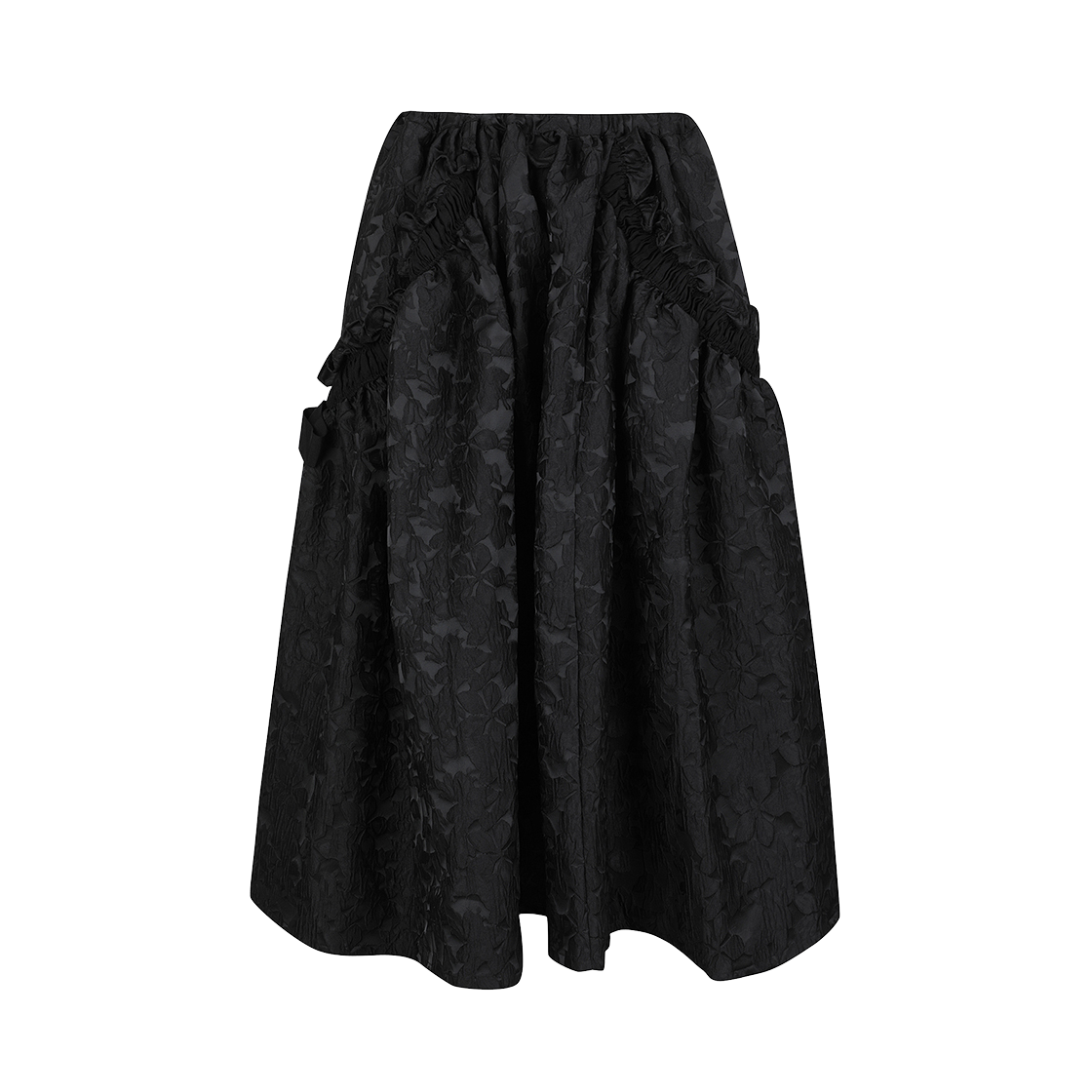 KW4DSKLCH06BK Caroline Hu Women Jacquard Skirt Black - 24FW